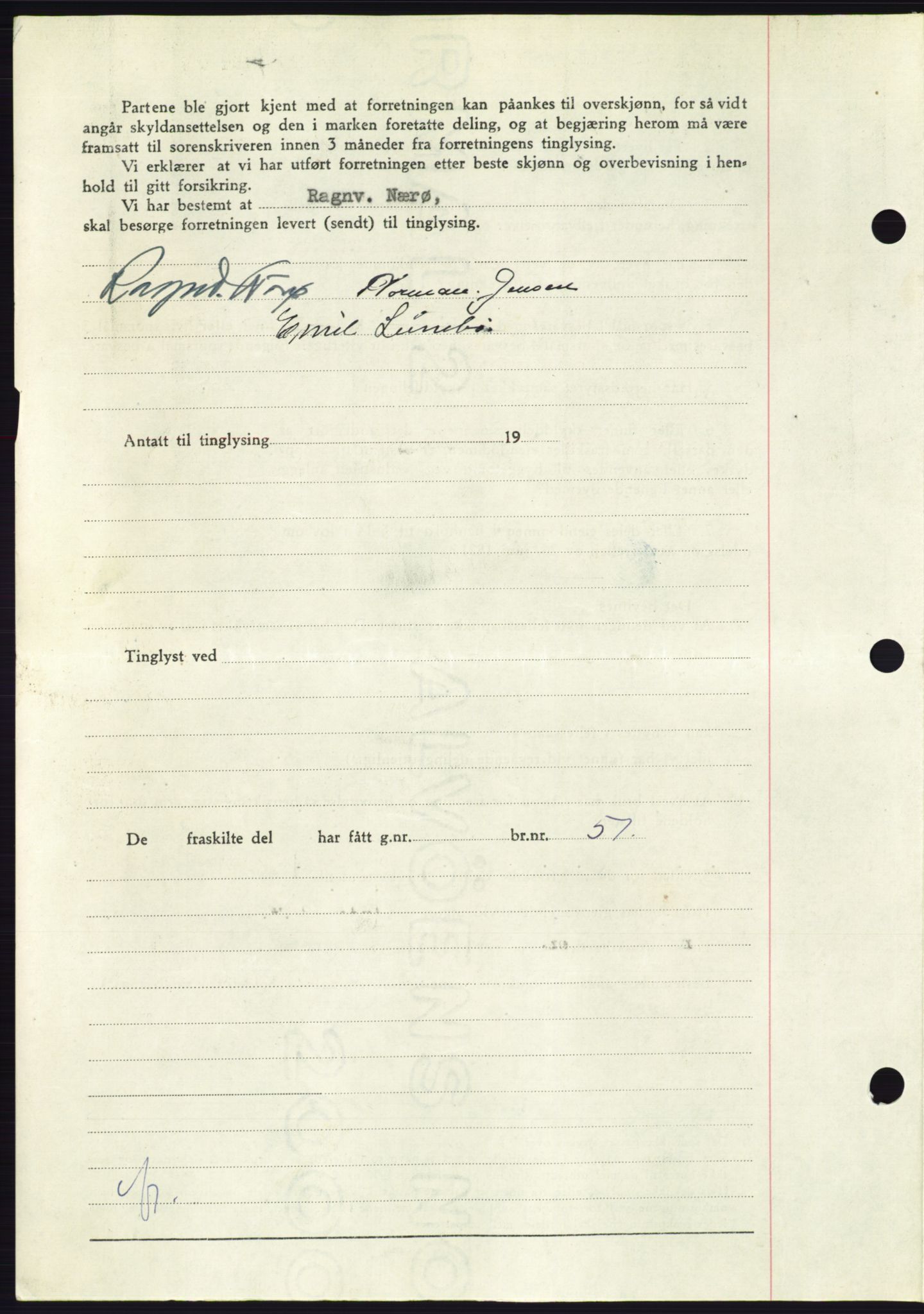 Søre Sunnmøre sorenskriveri, AV/SAT-A-4122/1/2/2C/L0108: Pantebok nr. 34A, 1957-1958, Dagboknr: 3126/1957