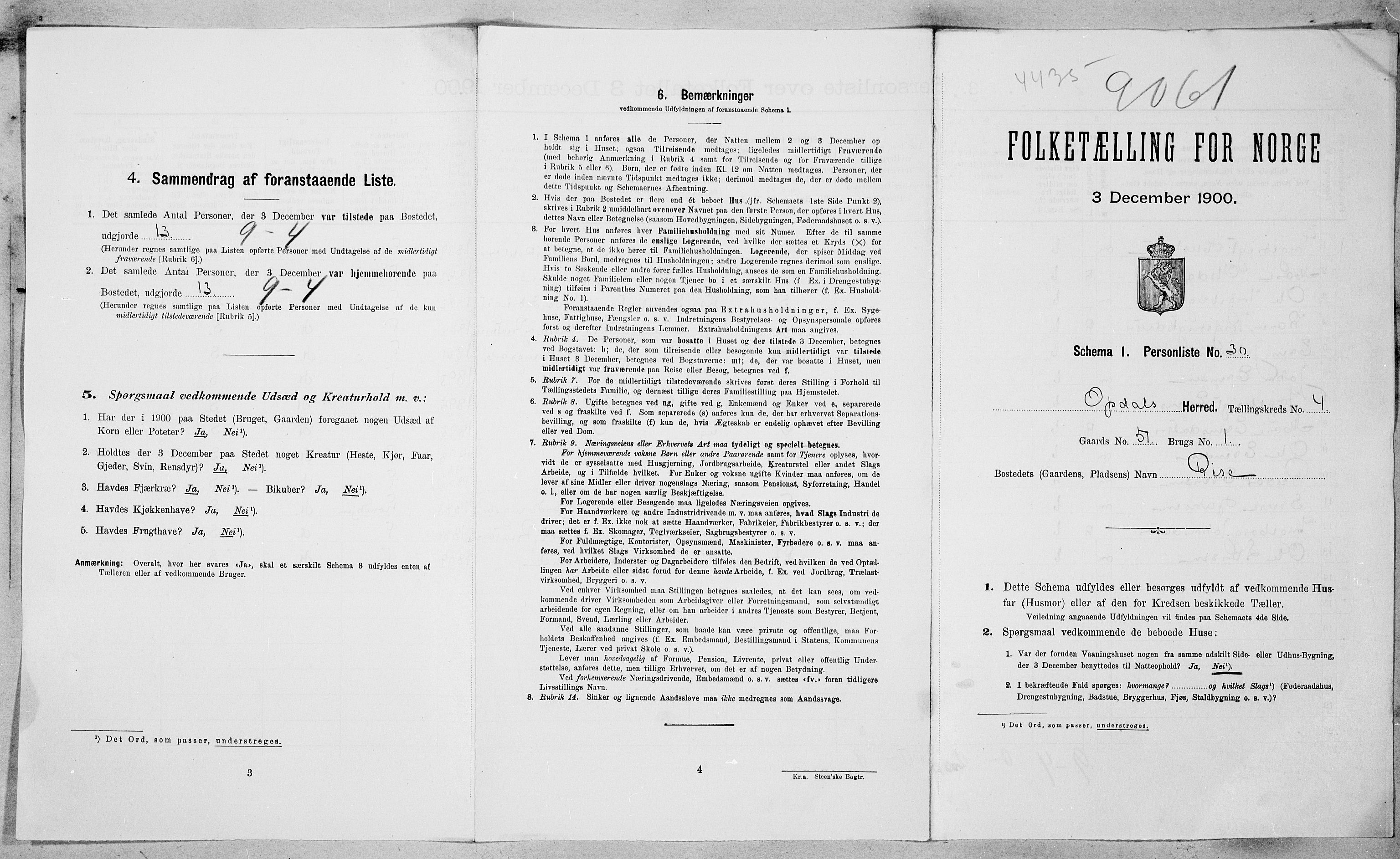 SAT, Folketelling 1900 for 1634 Oppdal herred, 1900, s. 50
