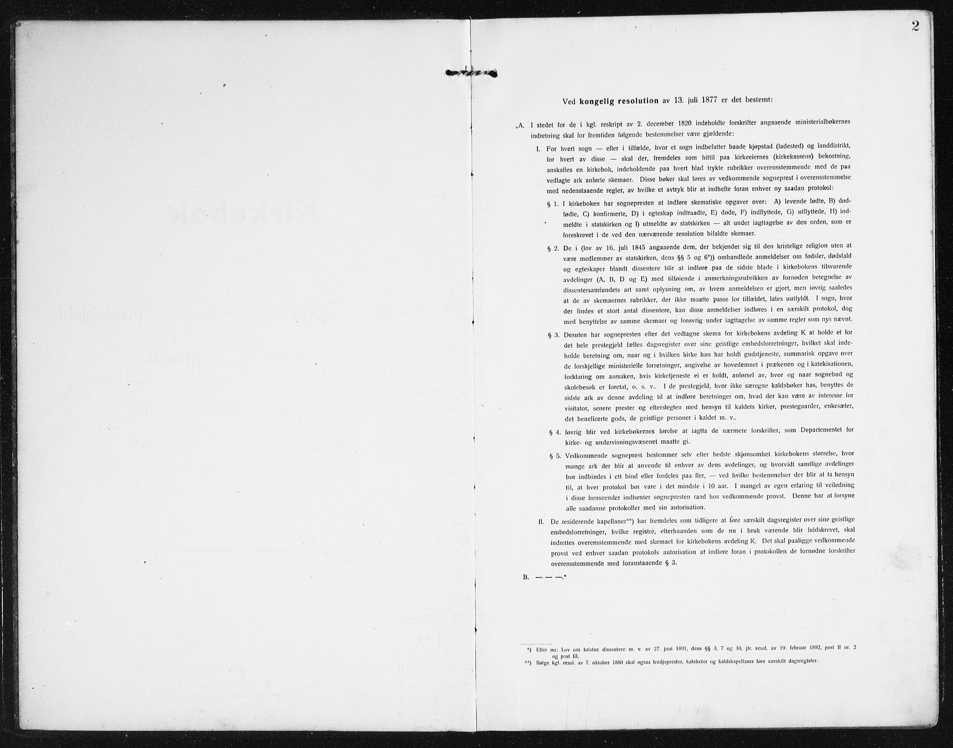 Valle sokneprestkontor, SAK/1111-0044/F/Fb/Fba/L0004: Klokkerbok nr. B 4, 1917-1944, s. 2
