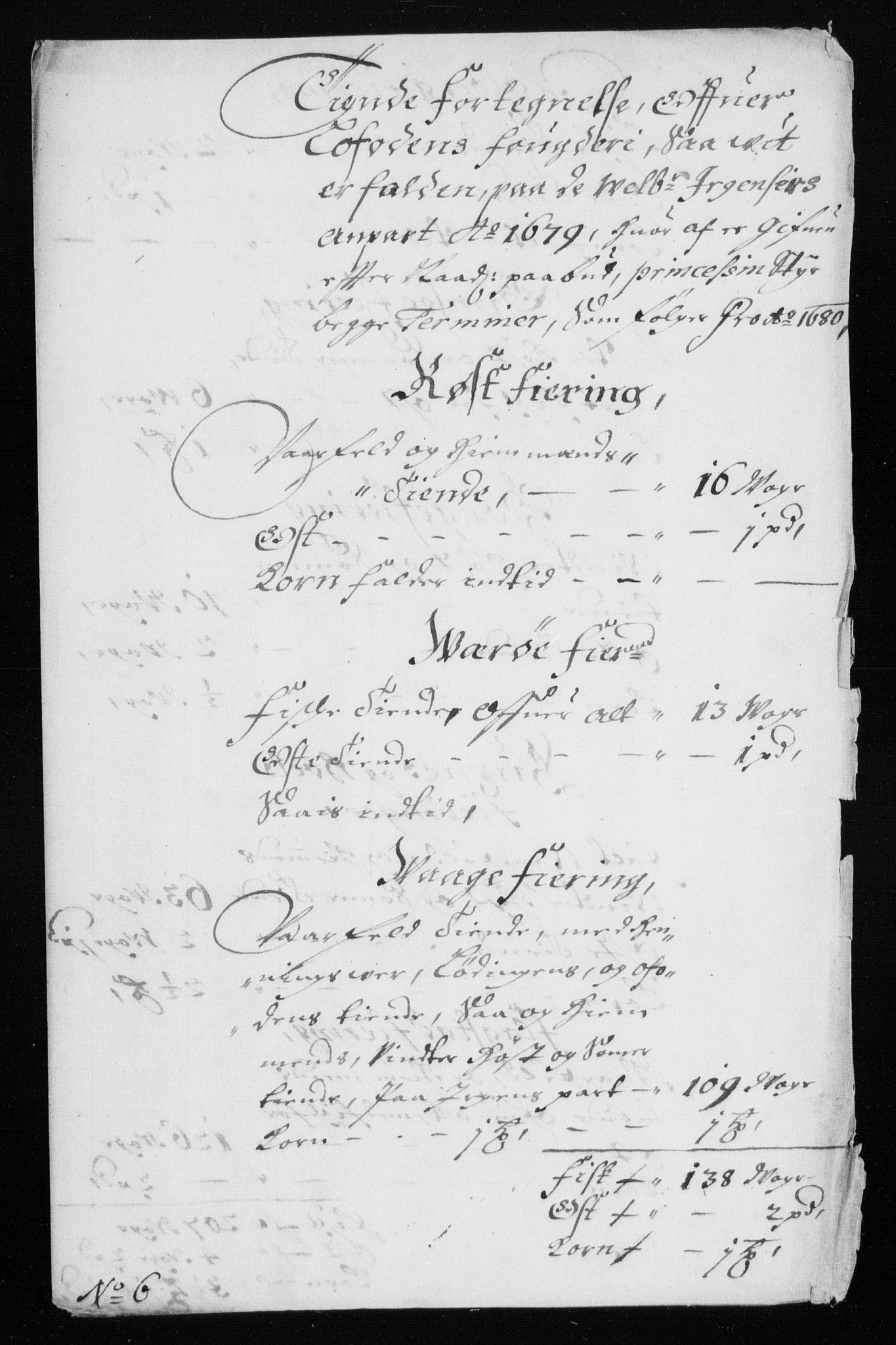 Rentekammeret inntil 1814, Reviderte regnskaper, Stiftamtstueregnskaper, Trondheim stiftamt og Nordland amt, RA/EA-6044/R/Rh/L0007: Nordland amt, 1680