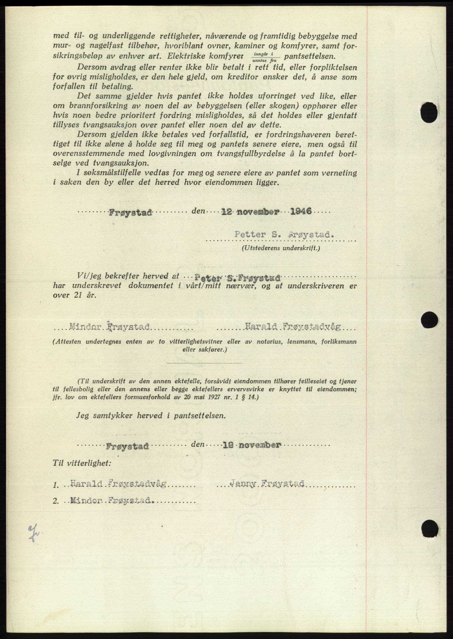 Søre Sunnmøre sorenskriveri, AV/SAT-A-4122/1/2/2C/L0114: Pantebok nr. 1-2B, 1943-1947, Dagboknr: 1557/1946