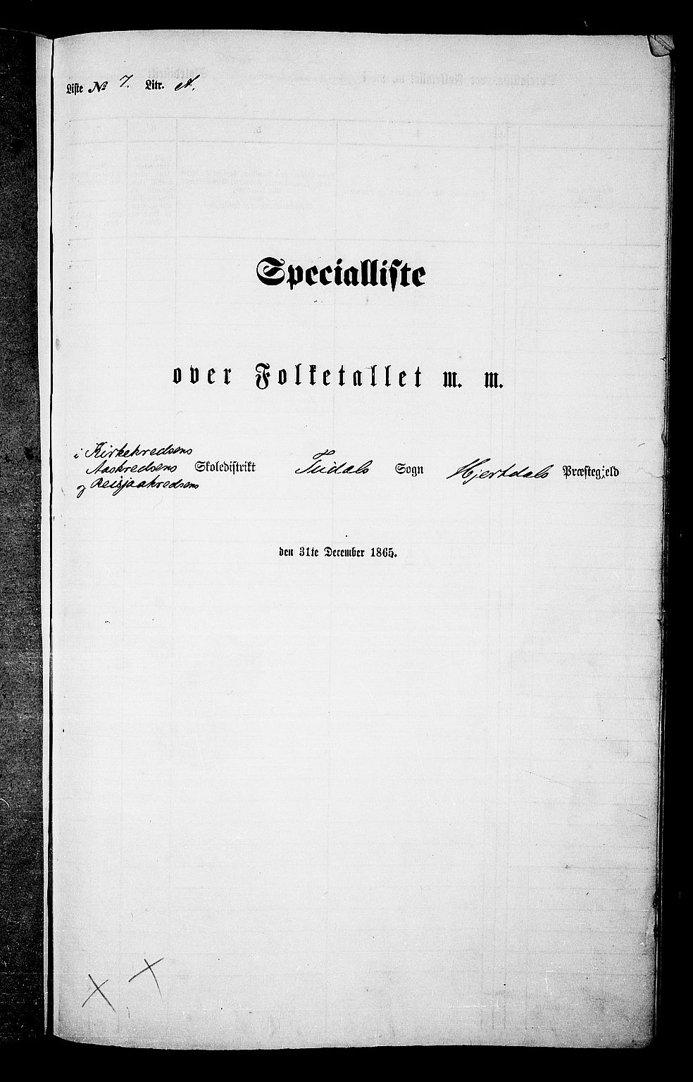 RA, Folketelling 1865 for 0827P Hjartdal prestegjeld, 1865, s. 118
