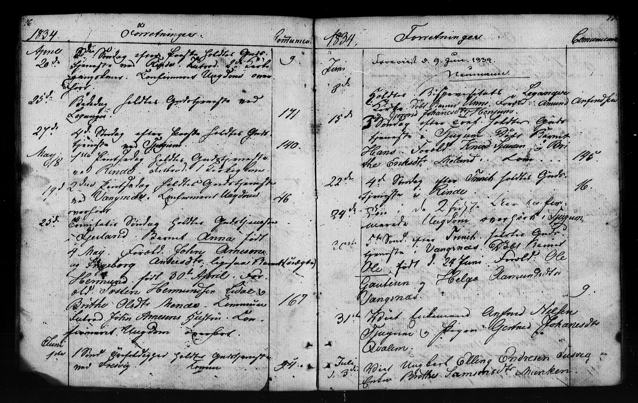 Leikanger sokneprestembete, AV/SAB-A-81001: Residerende kapellans bok nr. A 1A, 1833-1838, s. 16-17