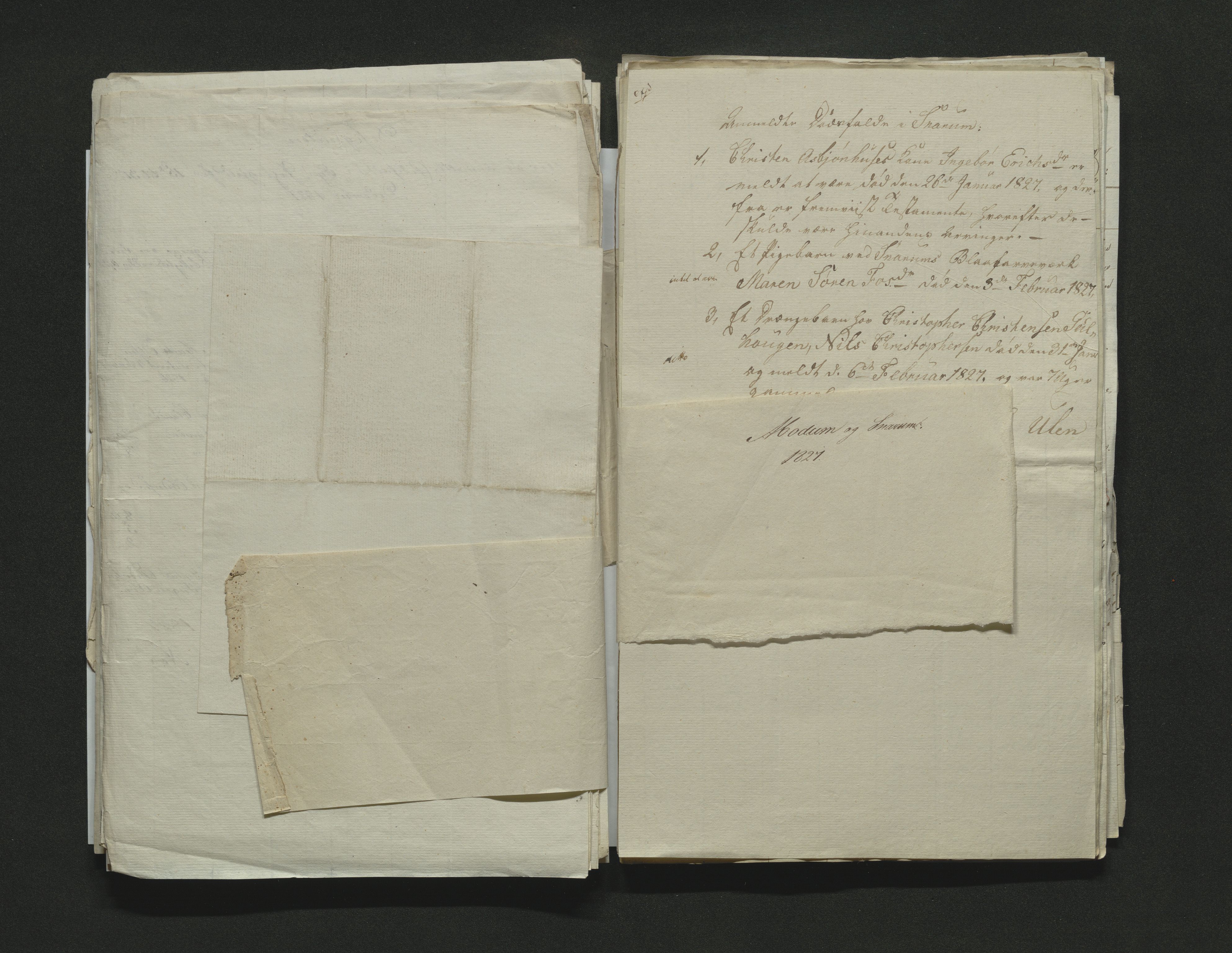 Eiker, Modum og Sigdal sorenskriveri, AV/SAKO-A-123/H/Ha/Hab/L0002: Dødsfallsmeldinger, 1823-1829, s. 181