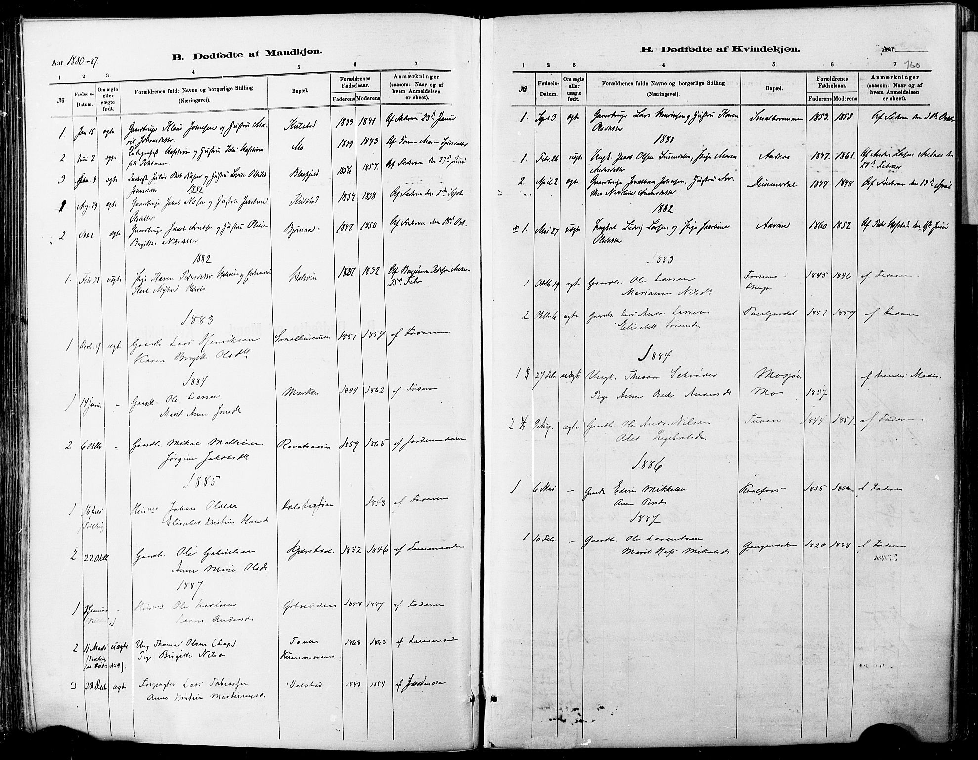 Ministerialprotokoller, klokkerbøker og fødselsregistre - Nordland, SAT/A-1459/820/L0295: Ministerialbok nr. 820A16, 1880-1896, s. 160