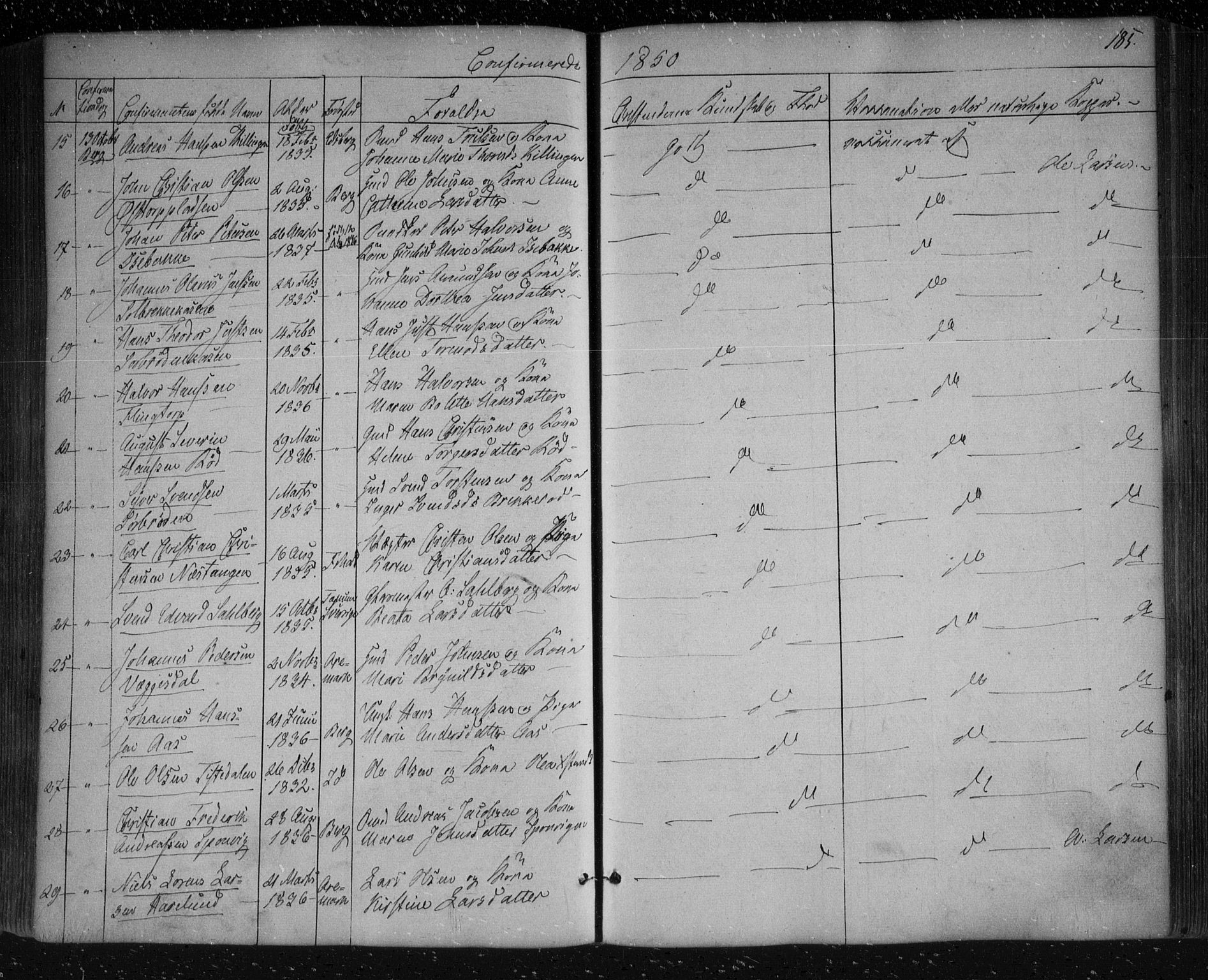 Berg prestekontor Kirkebøker, AV/SAO-A-10902/F/Fa/L0004: Ministerialbok nr. I 4, 1843-1860, s. 185