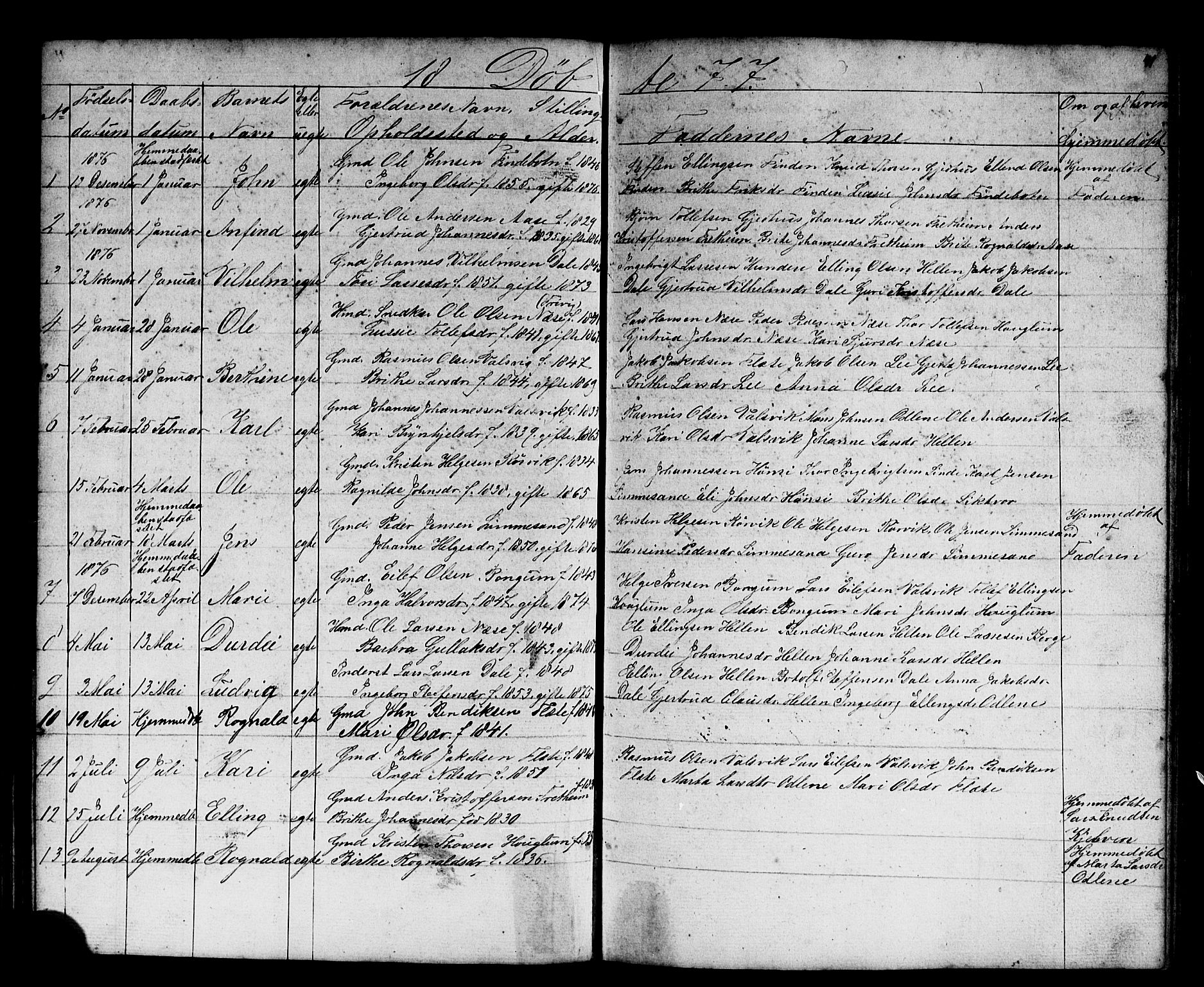 Vik sokneprestembete, AV/SAB-A-81501/H/Hab/Habb/L0001: Klokkerbok nr. B 1, 1847-1877, s. 41