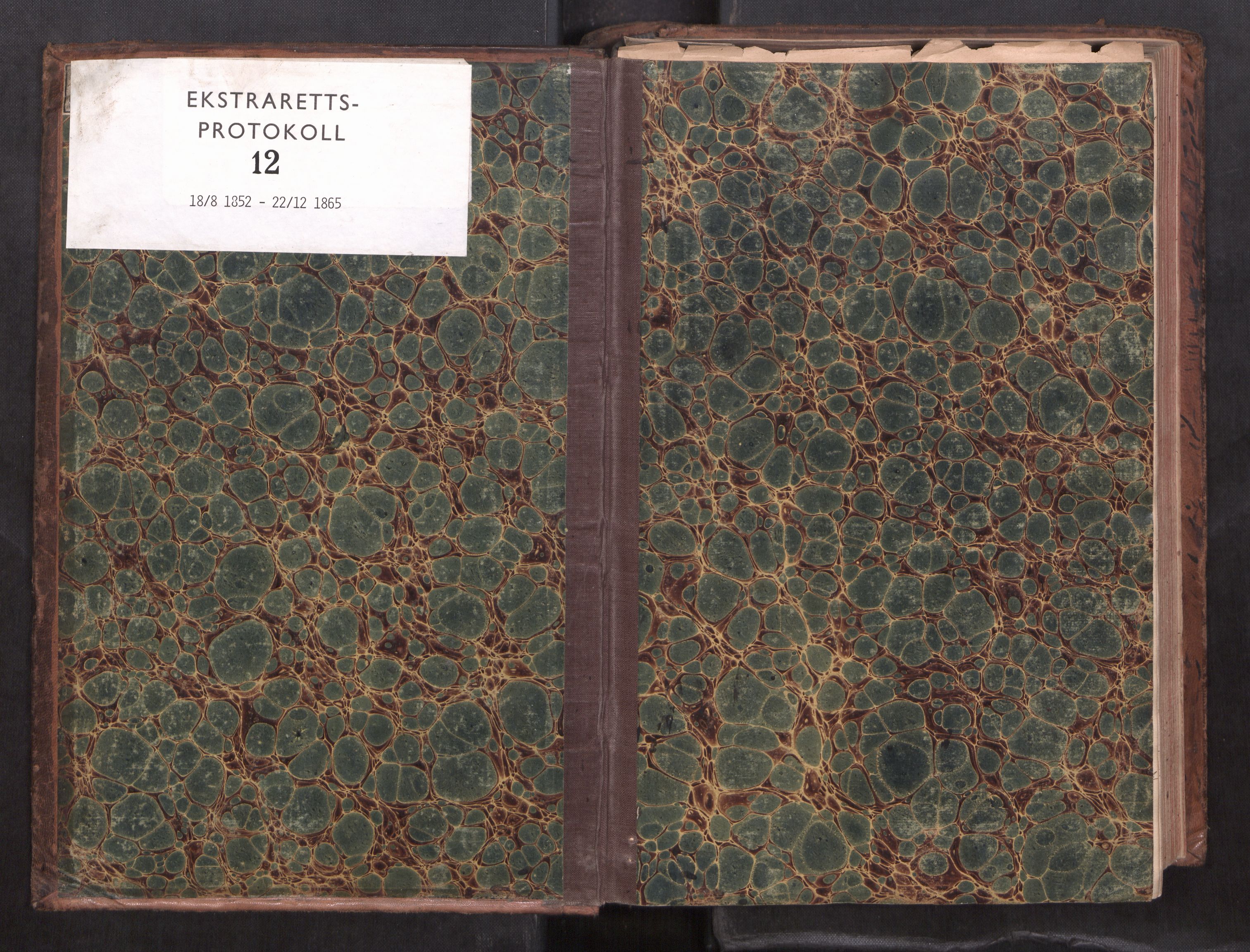 Inderøy sorenskriveri, SAT/A-4147/1/1/1B/L0012: Ekstrarettsprotokoll, 1852-1865