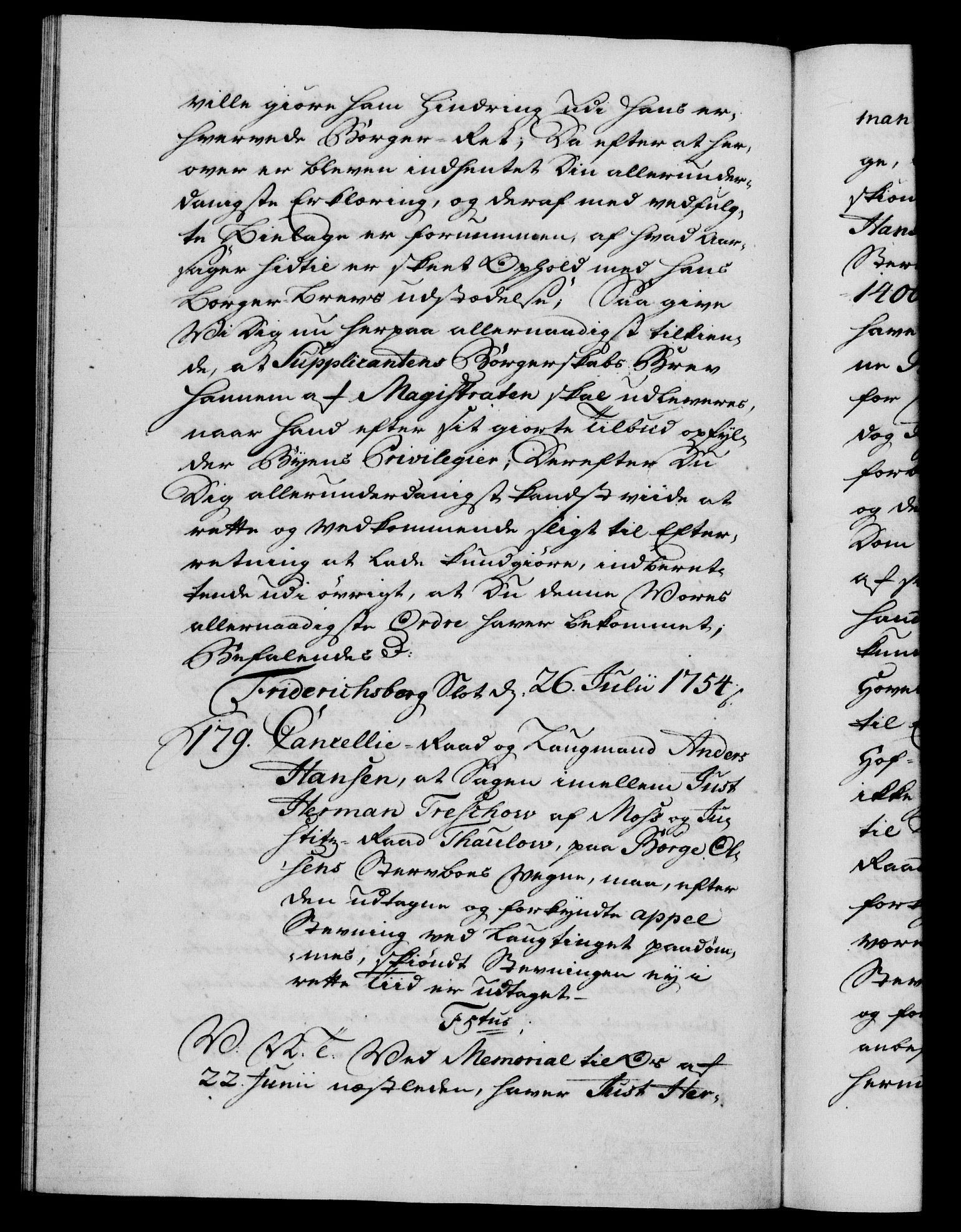 Danske Kanselli 1572-1799, AV/RA-EA-3023/F/Fc/Fca/Fcab/L0034: Norske tegnelser, 1753-1754, s. 646b