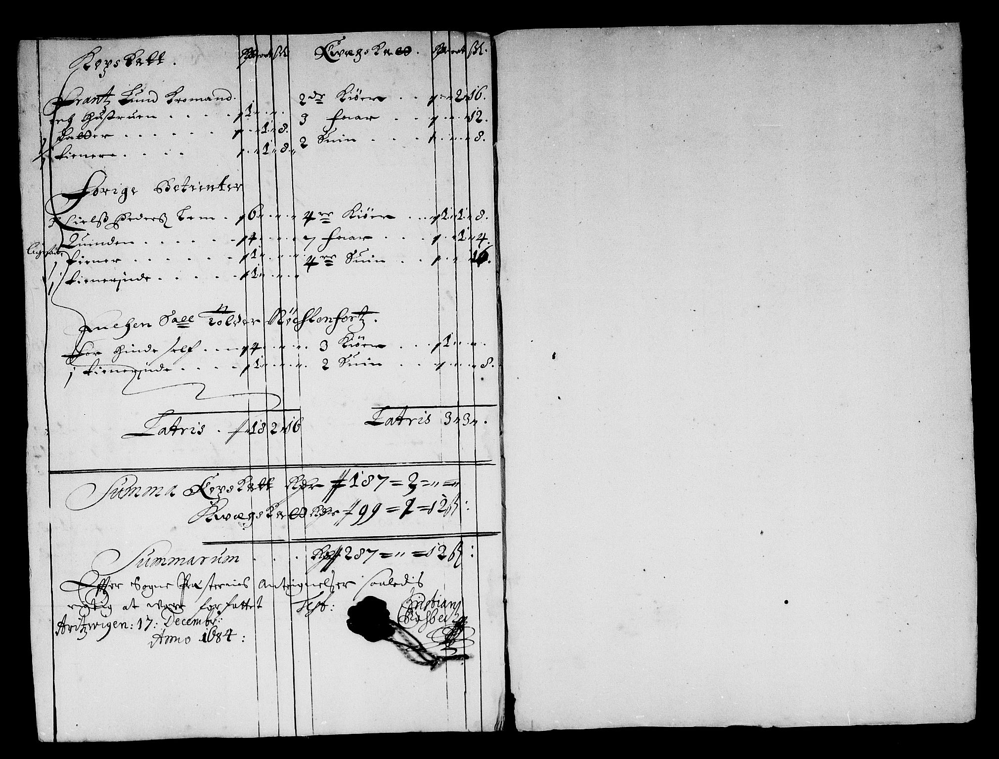 Rentekammeret inntil 1814, Reviderte regnskaper, Stiftamtstueregnskaper, Trondheim stiftamt og Nordland amt, AV/RA-EA-6044/R/Rg/L0076: Trondheim stiftamt og Nordland amt, 1684