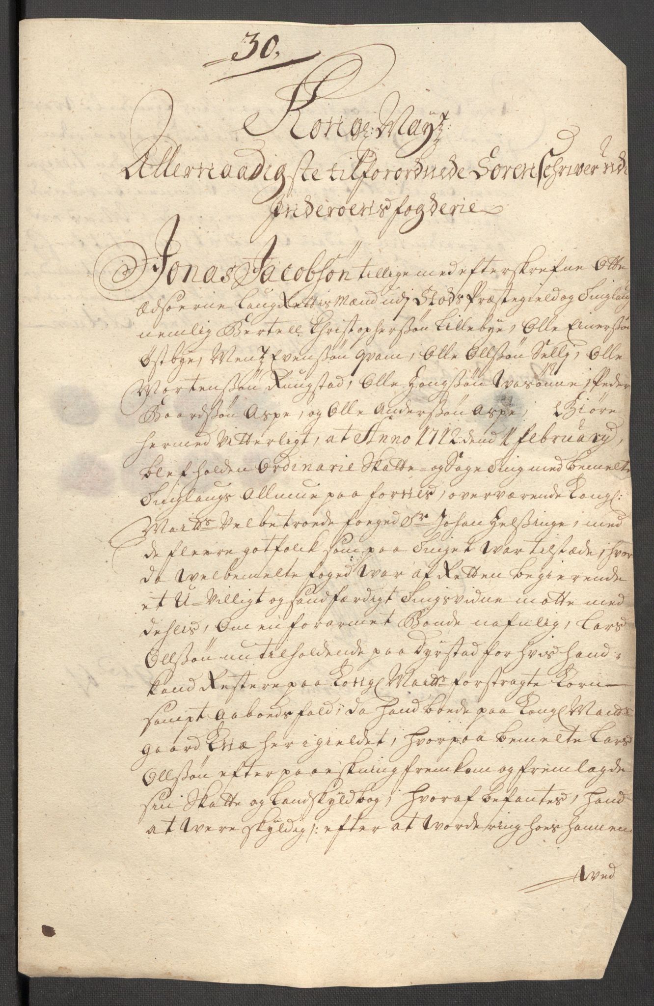 Rentekammeret inntil 1814, Reviderte regnskaper, Fogderegnskap, RA/EA-4092/R63/L4319: Fogderegnskap Inderøy, 1711, s. 458