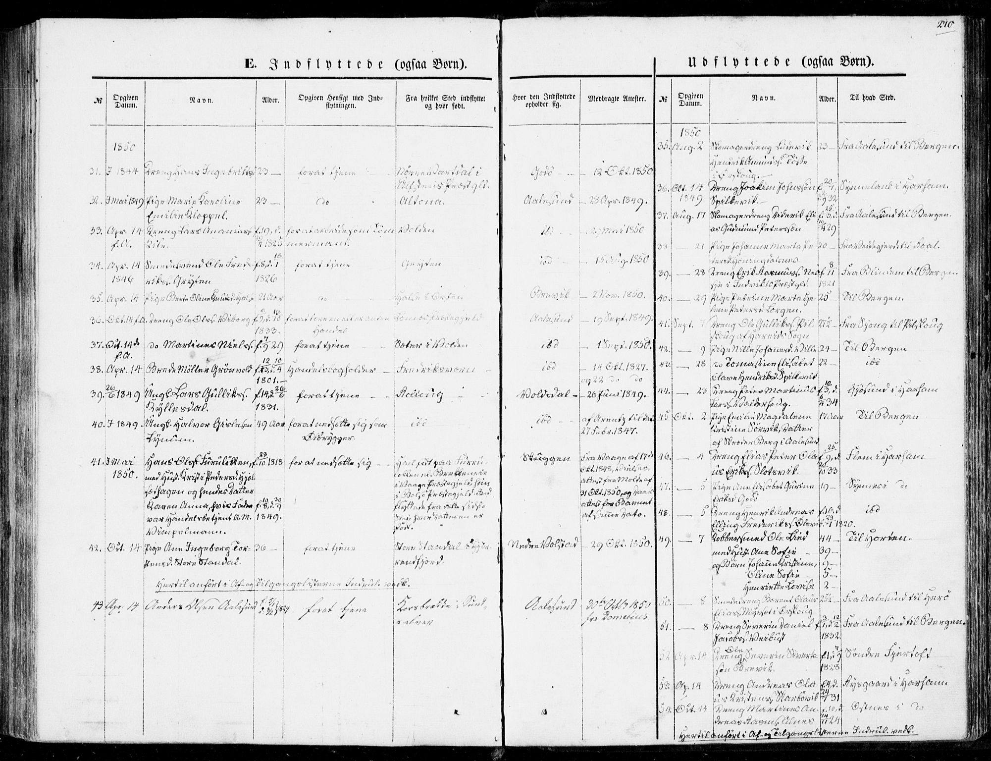 Ministerialprotokoller, klokkerbøker og fødselsregistre - Møre og Romsdal, AV/SAT-A-1454/528/L0397: Ministerialbok nr. 528A08, 1848-1858, s. 270