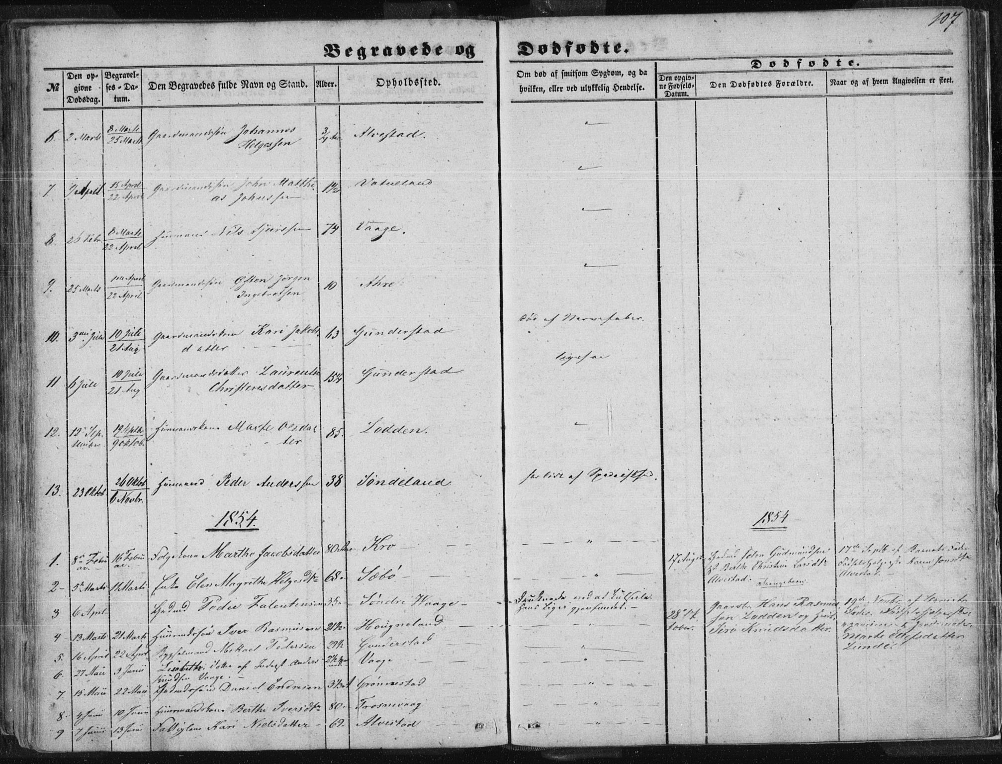 Tysvær sokneprestkontor, SAST/A -101864/H/Ha/Haa/L0002: Ministerialbok nr. A 2, 1847-1856, s. 107
