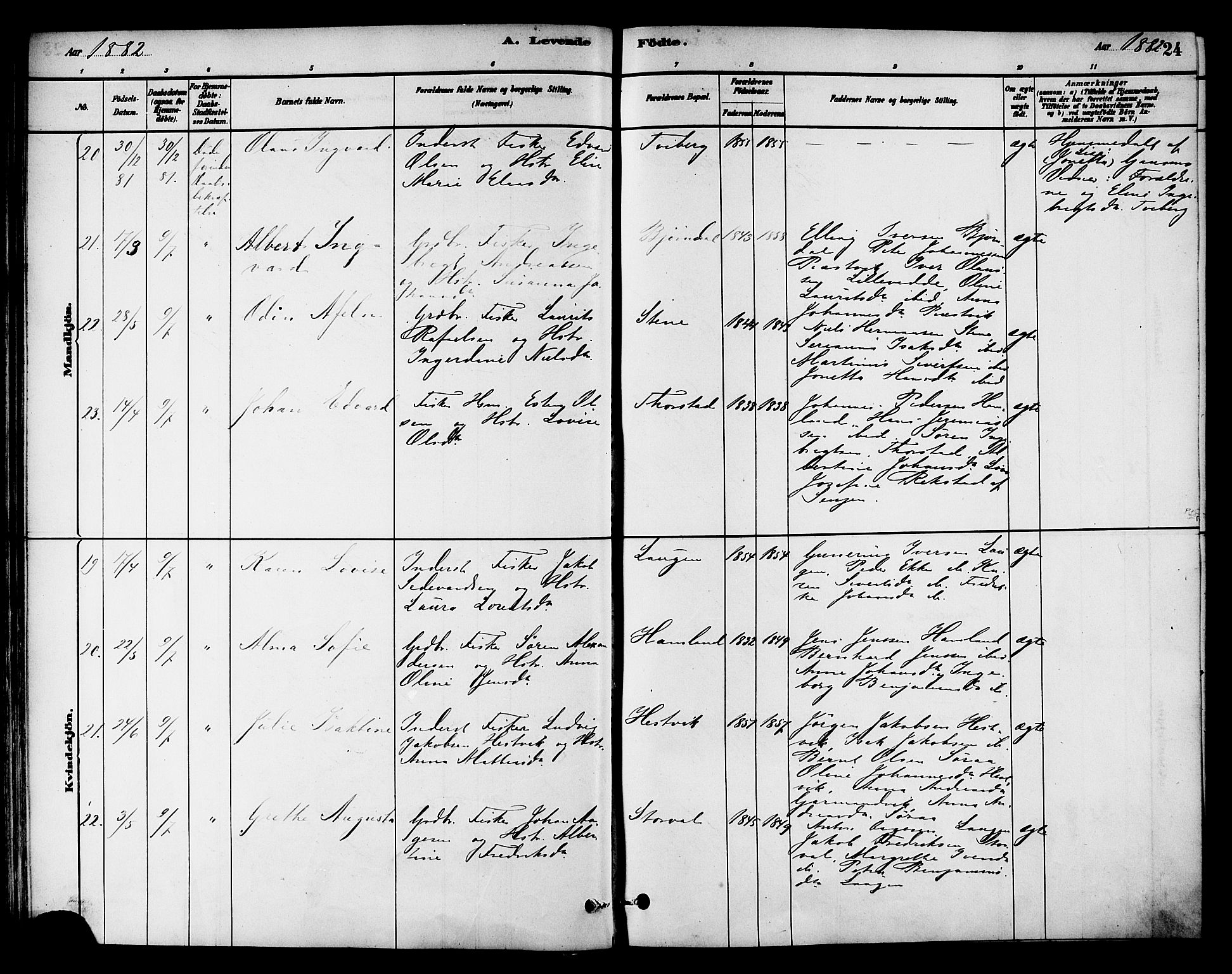 Ministerialprotokoller, klokkerbøker og fødselsregistre - Nord-Trøndelag, AV/SAT-A-1458/784/L0672: Ministerialbok nr. 784A07, 1880-1887, s. 24