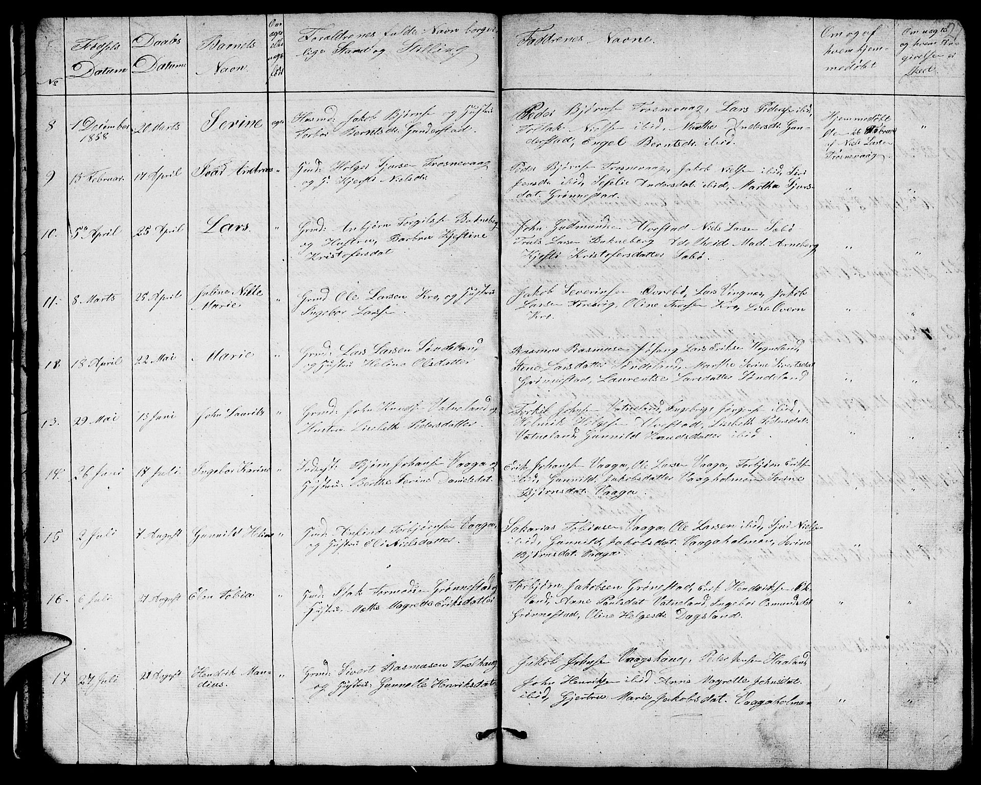 Tysvær sokneprestkontor, AV/SAST-A -101864/H/Ha/Hab/L0001: Klokkerbok nr. B 1, 1851-1887, s. 27