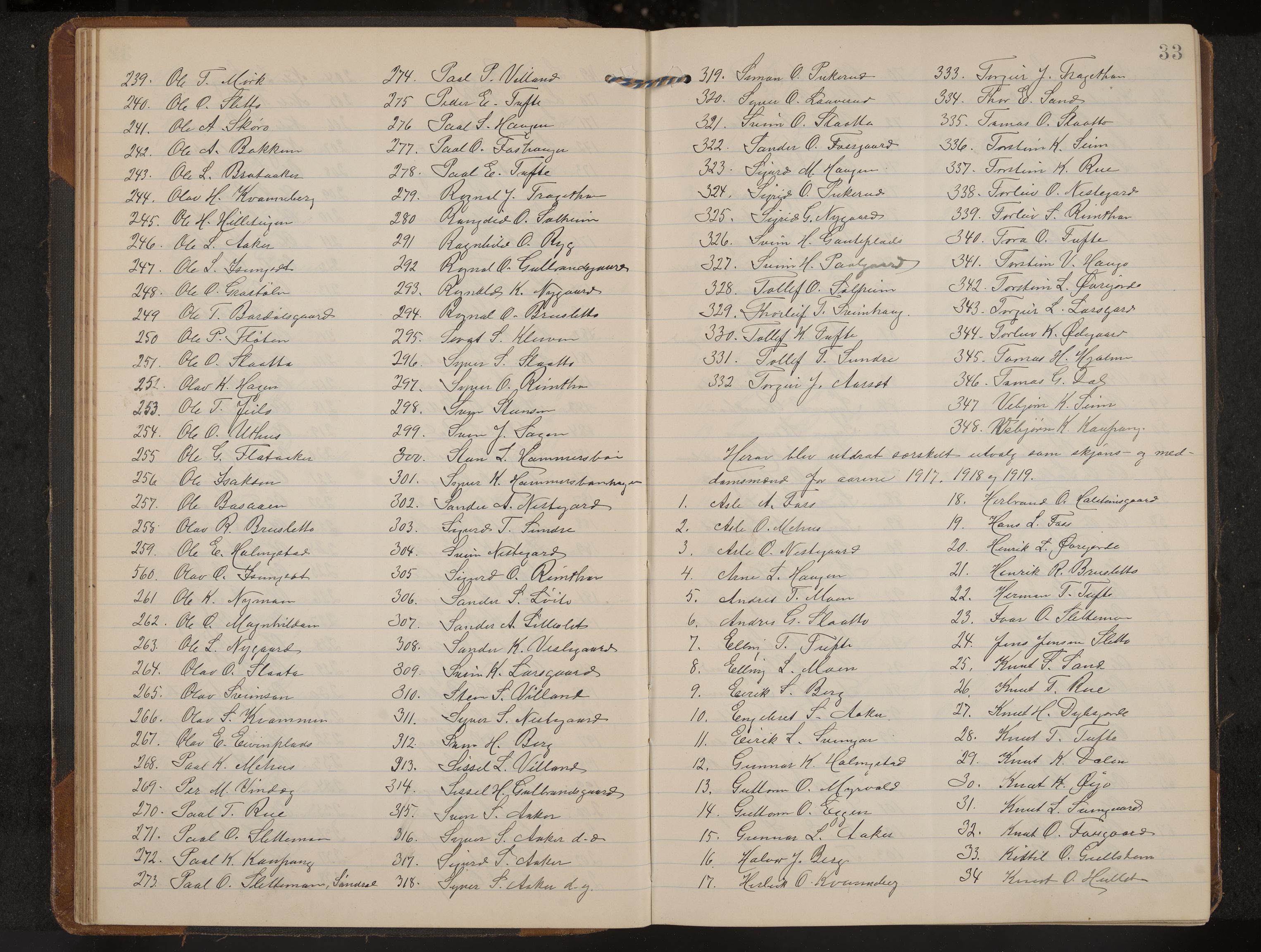 Hol formannskap og sentraladministrasjon, IKAK/0620021-1/A/L0006: Møtebok, 1916-1922, s. 33