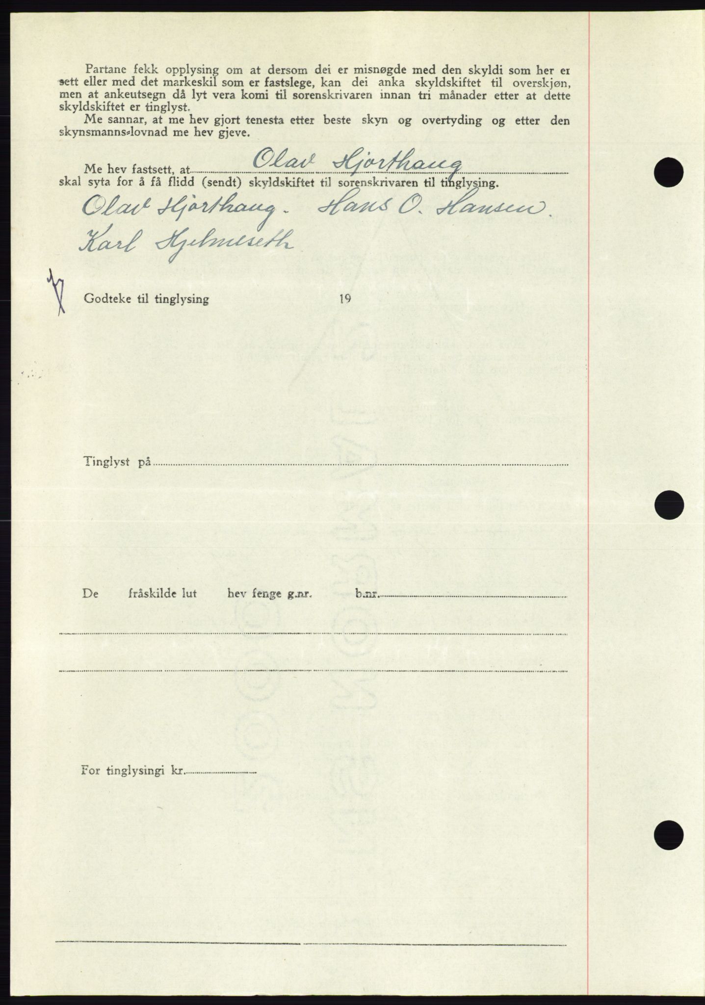 Søre Sunnmøre sorenskriveri, AV/SAT-A-4122/1/2/2C/L0081: Pantebok nr. 7A, 1947-1948, Dagboknr: 1541/1947