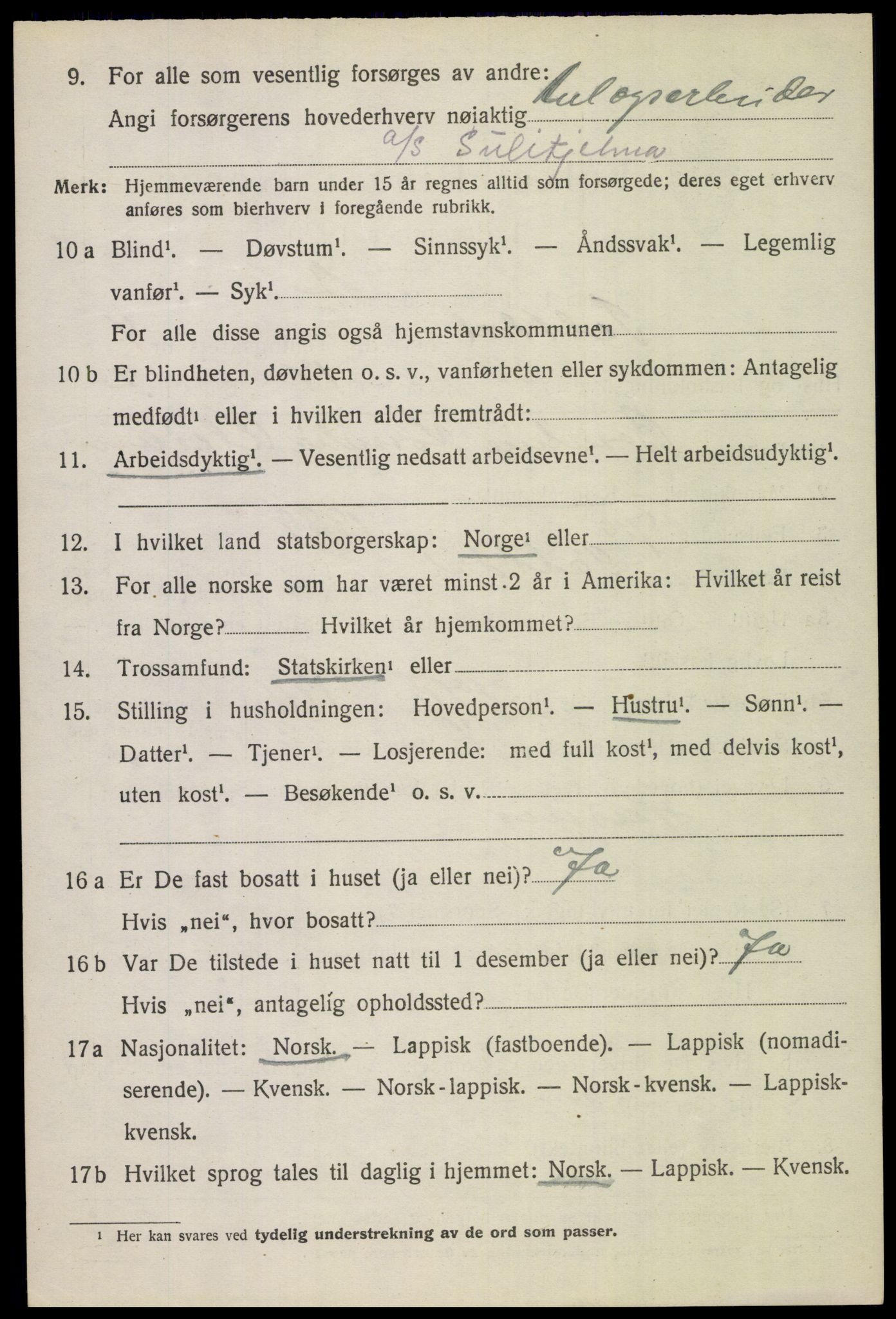 SAT, Folketelling 1920 for 1840 Saltdal herred, 1920, s. 6104