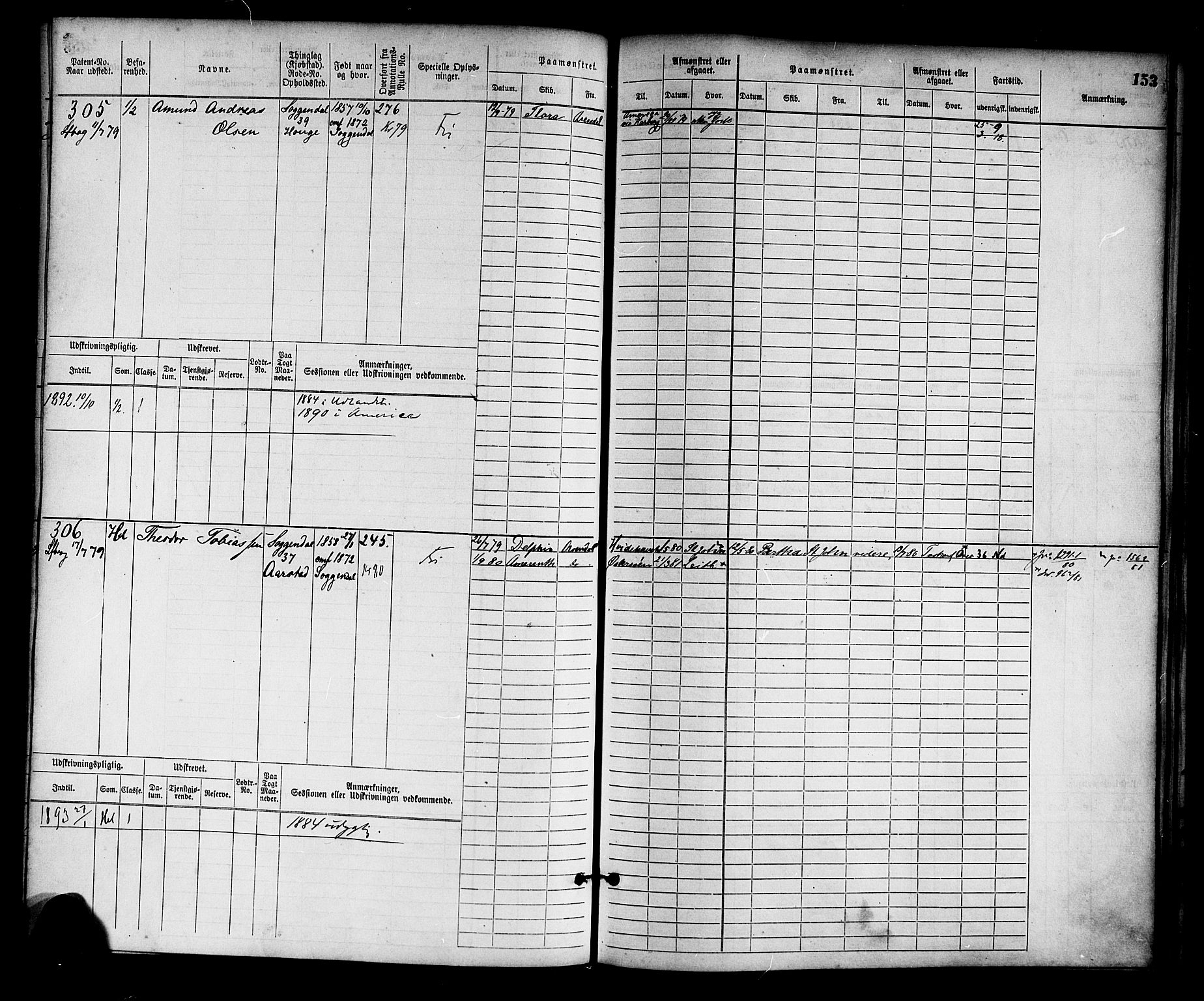 Sogndal mønstringskrets, AV/SAK-2031-0020/F/Fb/L0001: Hovedrulle nr. 1-382, P-2, 1870-1889, s. 165