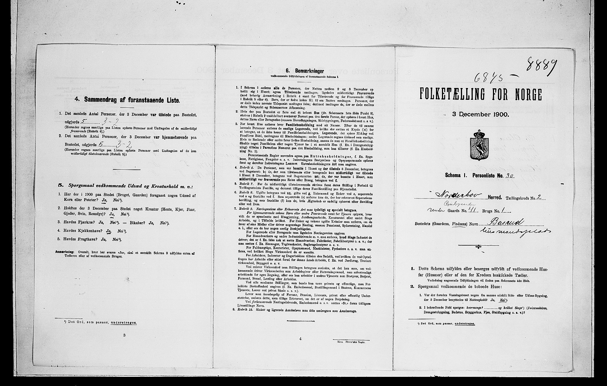 RA, Folketelling 1900 for 0613 Norderhov herred, 1900, s. 64
