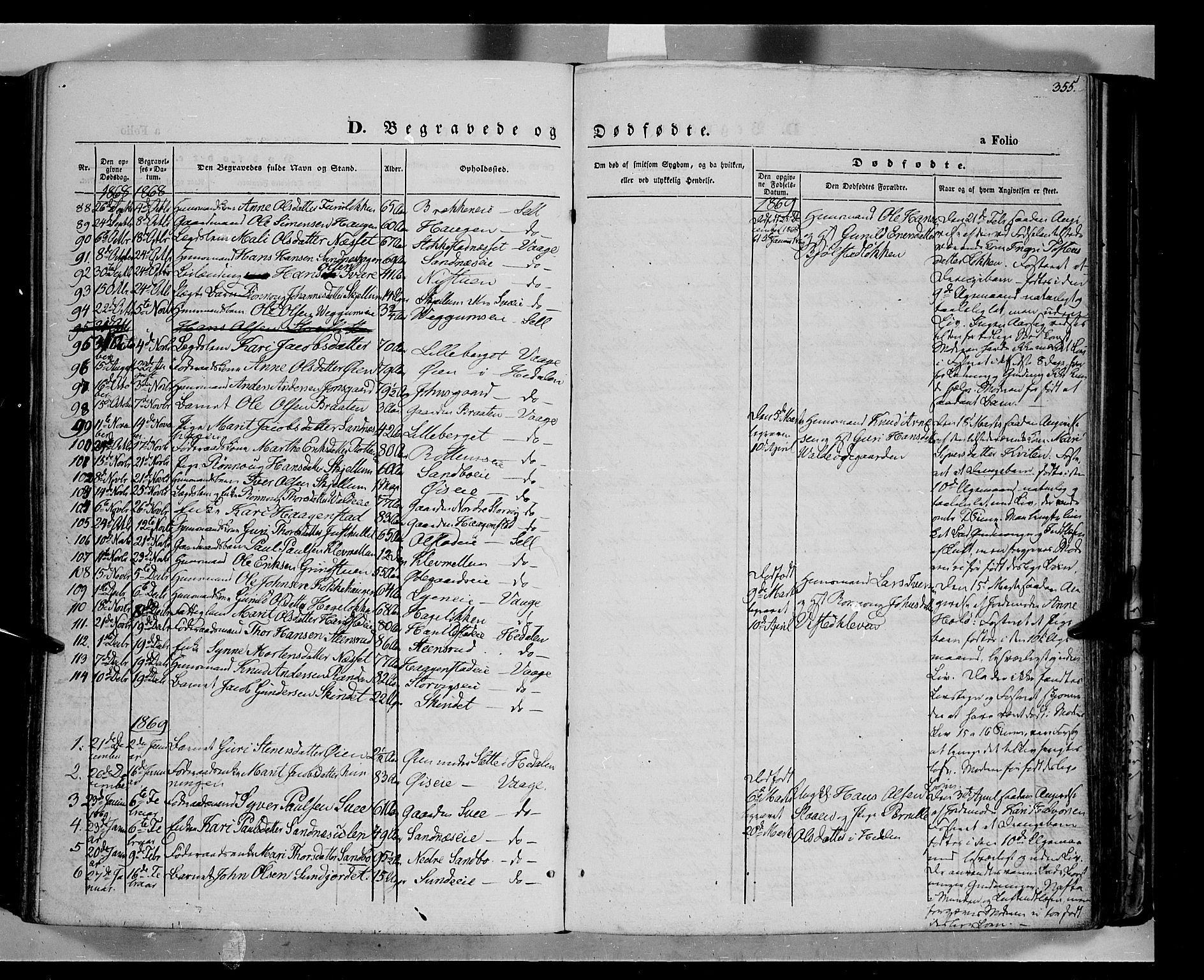 Vågå prestekontor, AV/SAH-PREST-076/H/Ha/Haa/L0006: Ministerialbok nr. 6 /1, 1856-1872, s. 355