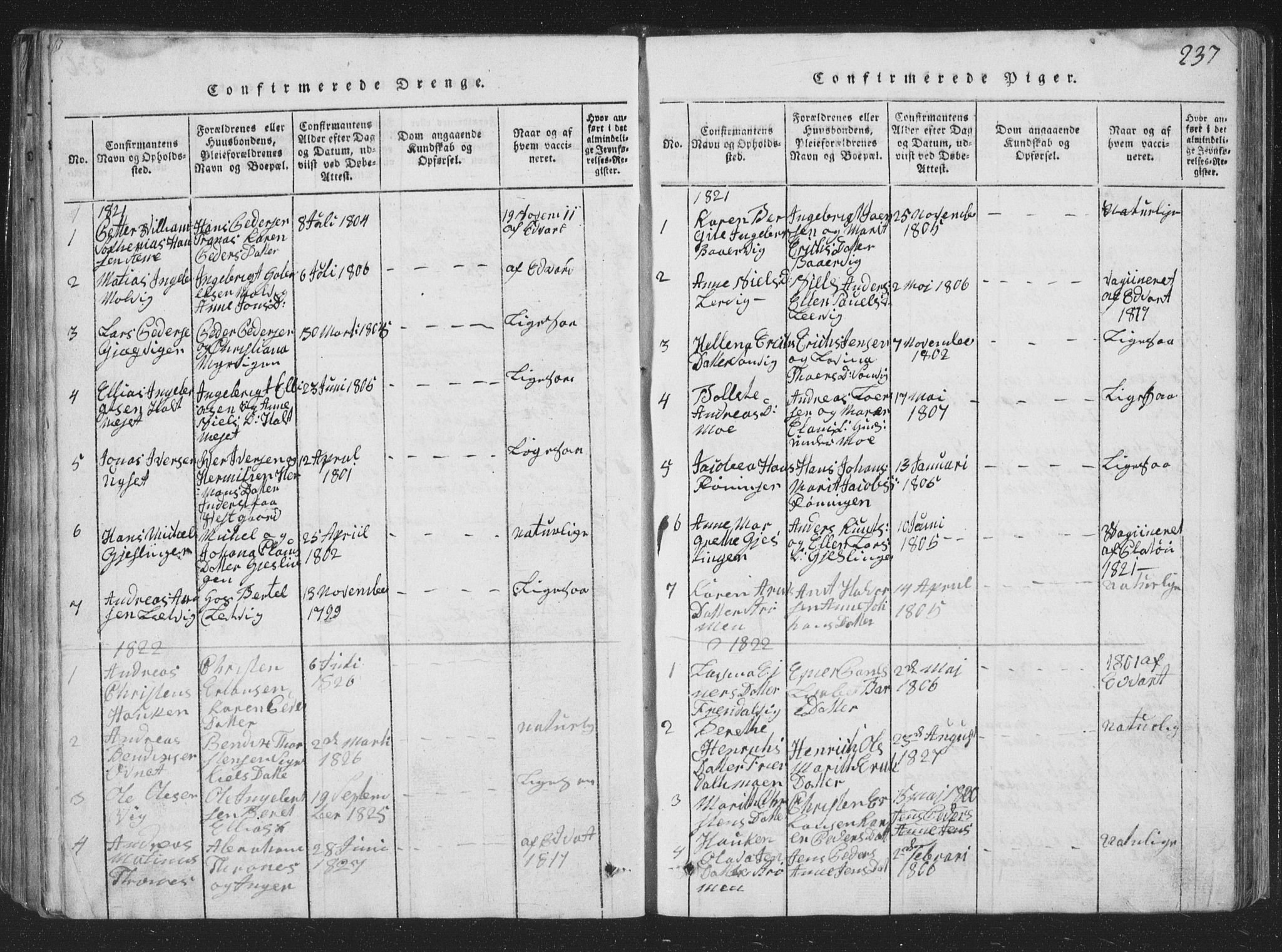 Ministerialprotokoller, klokkerbøker og fødselsregistre - Nord-Trøndelag, SAT/A-1458/773/L0613: Ministerialbok nr. 773A04, 1815-1845, s. 237