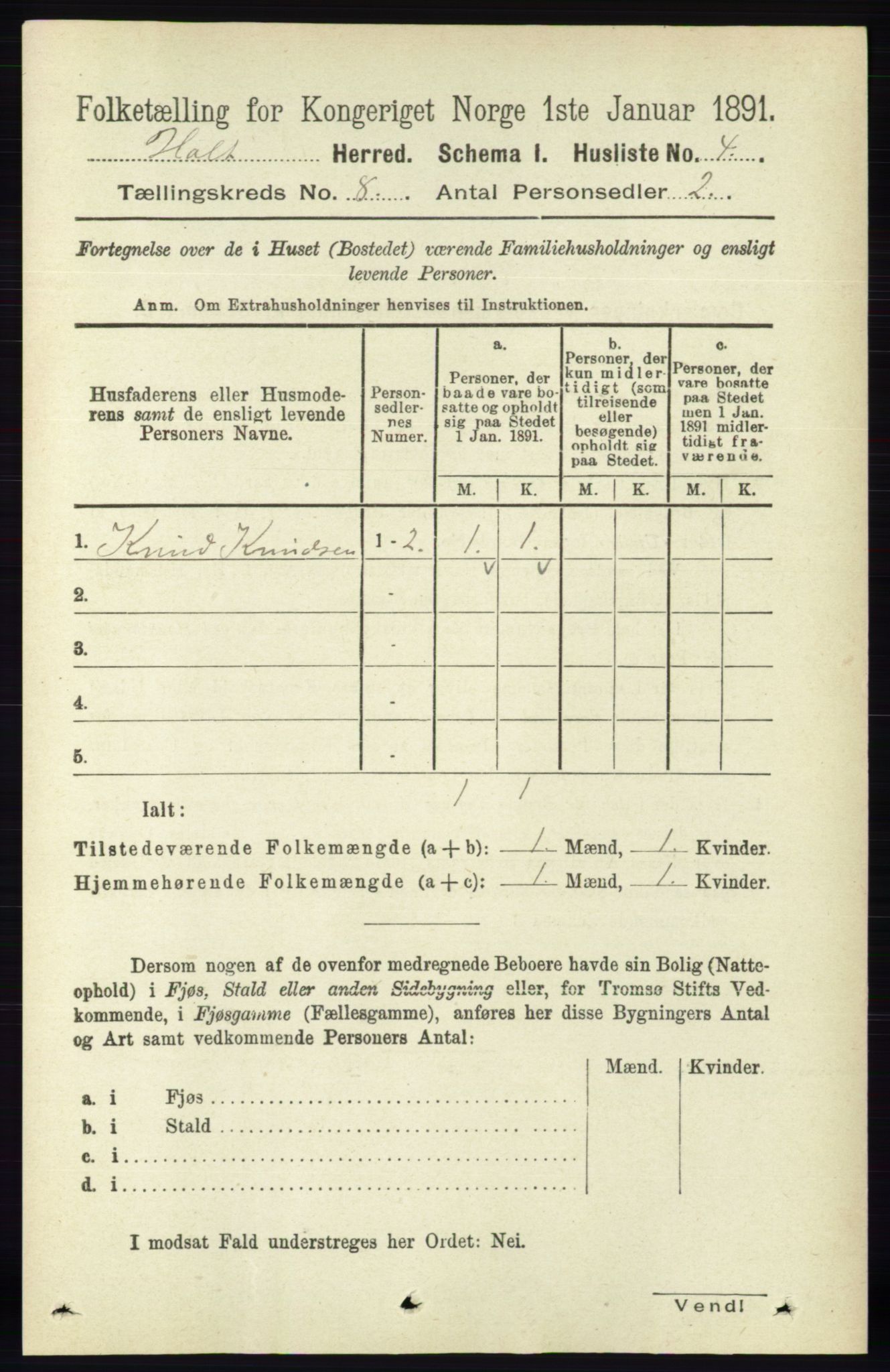 RA, Folketelling 1891 for 0914 Holt herred, 1891, s. 3472