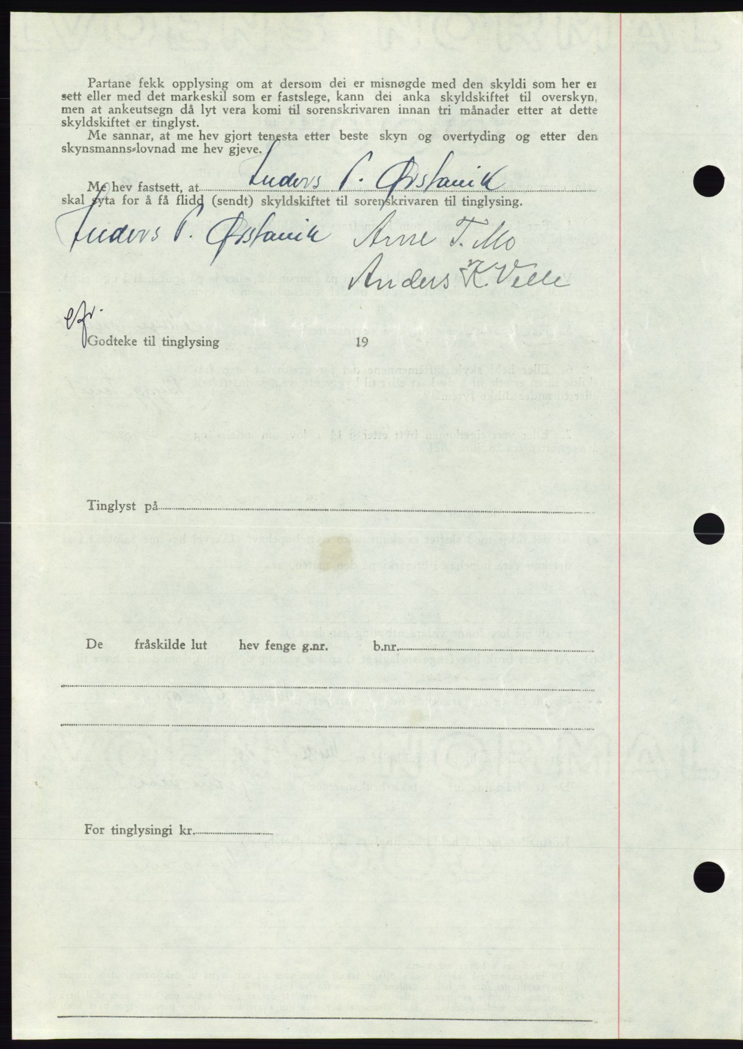 Søre Sunnmøre sorenskriveri, AV/SAT-A-4122/1/2/2C/L0078: Pantebok nr. 4A, 1946-1946, Dagboknr: 591/1946