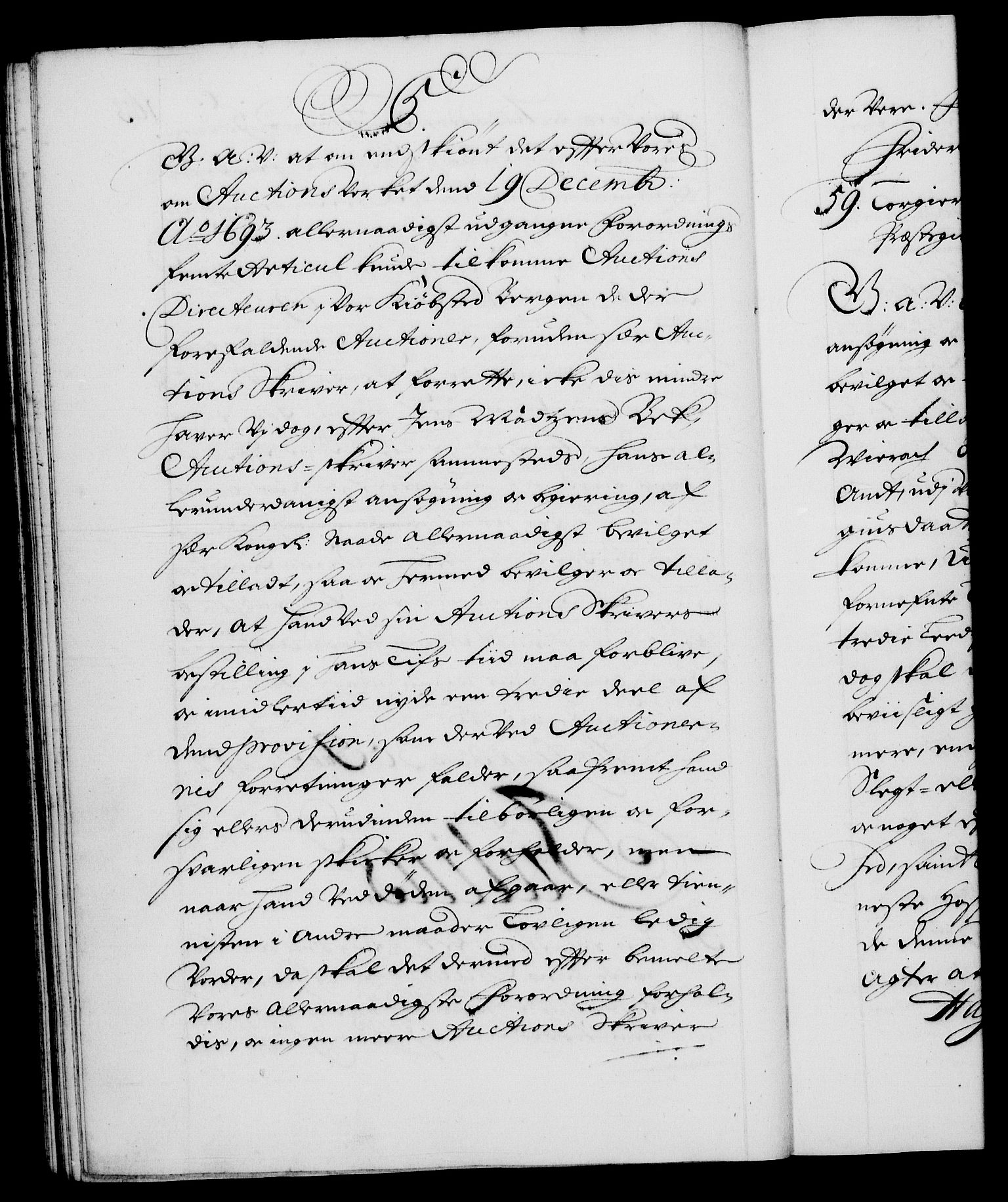 Danske Kanselli 1572-1799, RA/EA-3023/F/Fc/Fca/Fcaa/L0016: Norske registre (mikrofilm), 1692-1697, s. 163b