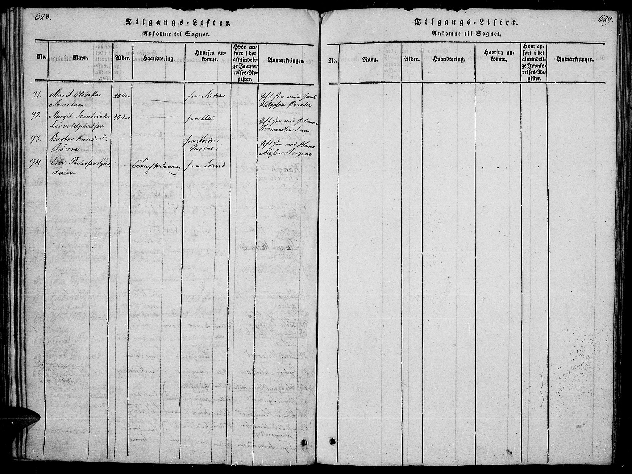 Sør-Aurdal prestekontor, SAH/PREST-128/H/Ha/Haa/L0002: Ministerialbok nr. 2, 1815-1840, s. 628-629