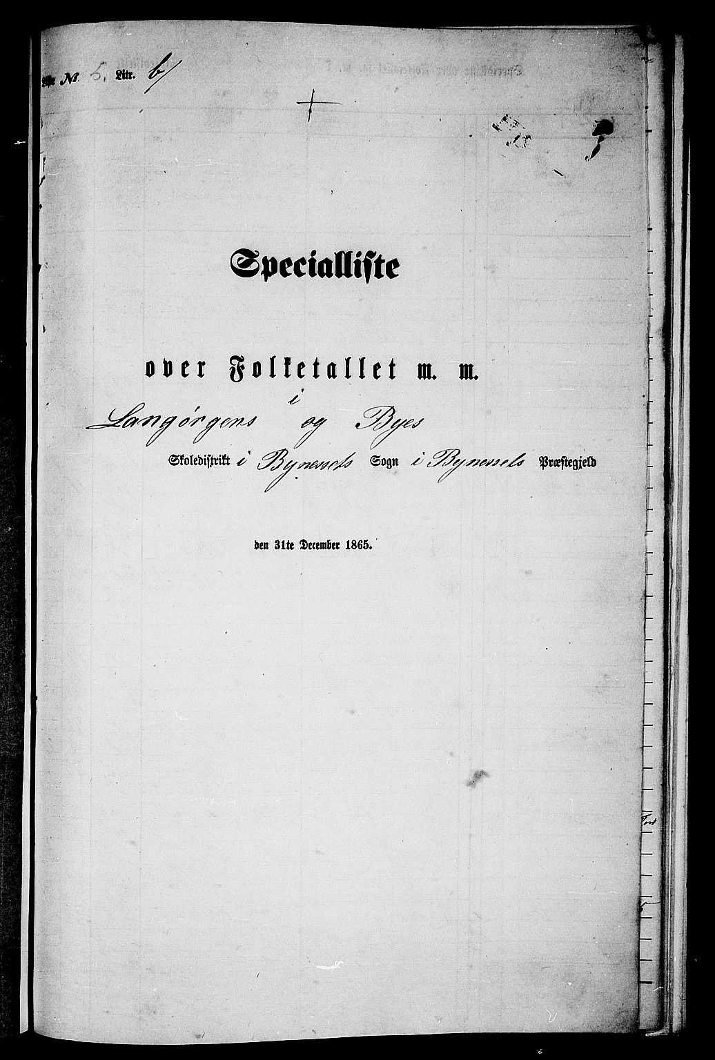 RA, Folketelling 1865 for 1655P Byneset prestegjeld, 1865, s. 96