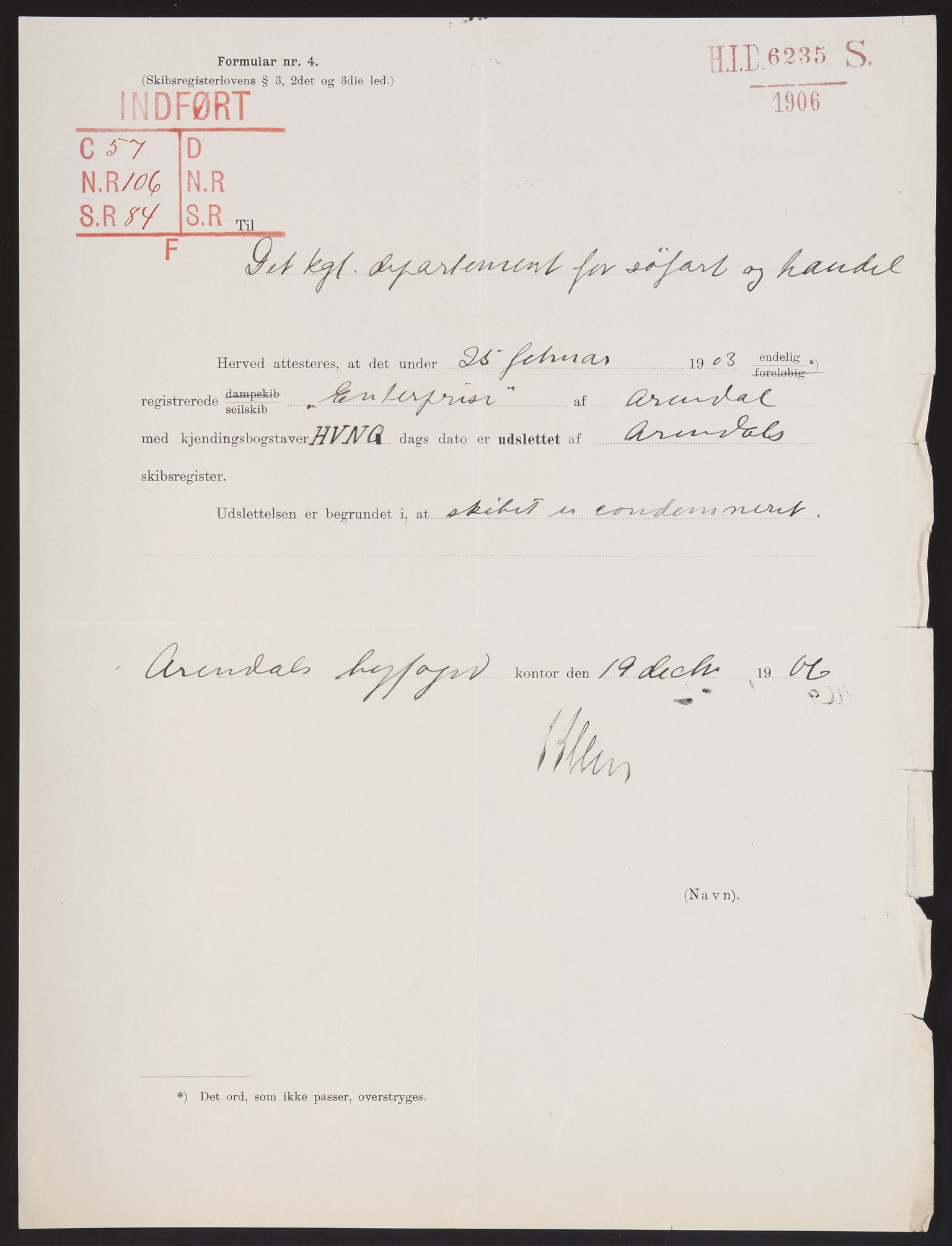 Sjøfartsdirektoratet med forløpere, skipsmapper slettede skip, RA/S-4998/F/Fa/L0298: --, 1867-1931, s. 367