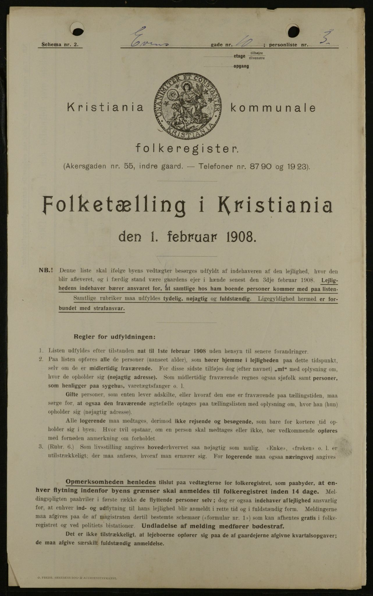 OBA, Kommunal folketelling 1.2.1908 for Kristiania kjøpstad, 1908, s. 20861