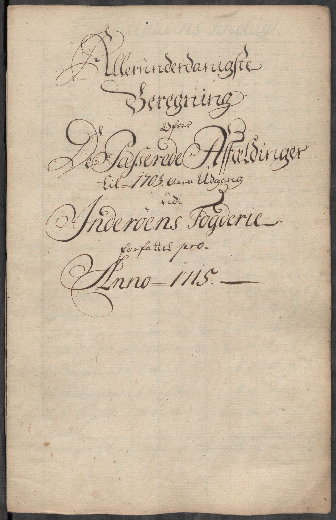 Rentekammeret inntil 1814, Reviderte regnskaper, Fogderegnskap, RA/EA-4092/R63/L4323: Fogderegnskap Inderøy, 1715, s. 329