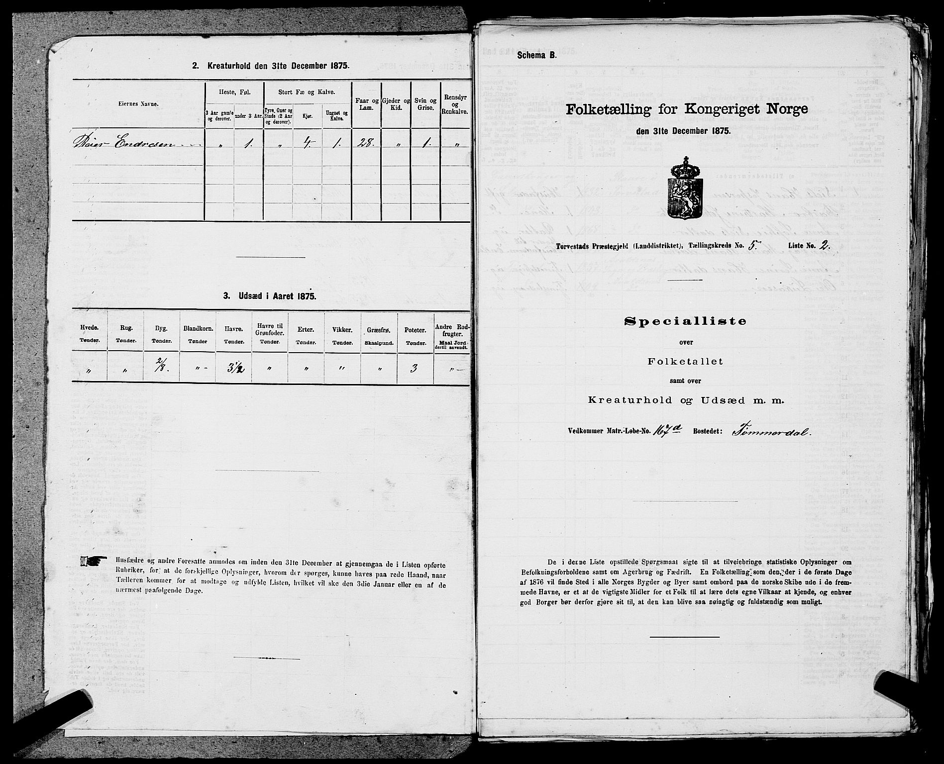 SAST, Folketelling 1875 for 1152L Torvastad prestegjeld, Torvastad sokn, Skåre sokn og Utsira sokn, 1875, s. 644