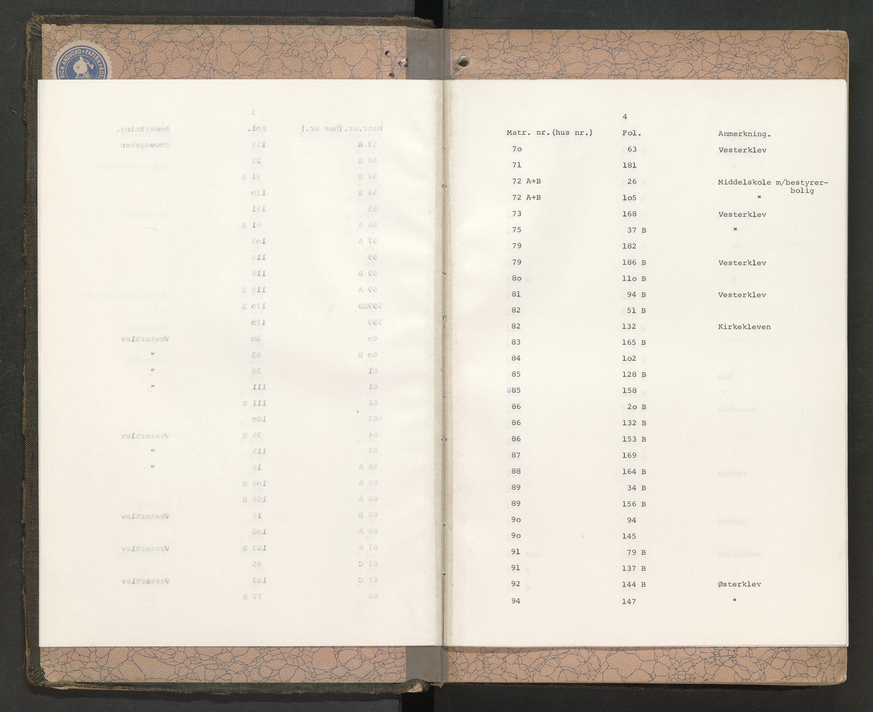 Norges Brannkasse Tvedestrand, AV/SAK-2241-0050/F/Fa/L0005: Branntakstprotokoll nr. 5 med matrikkelnummerregister, 1909-1938