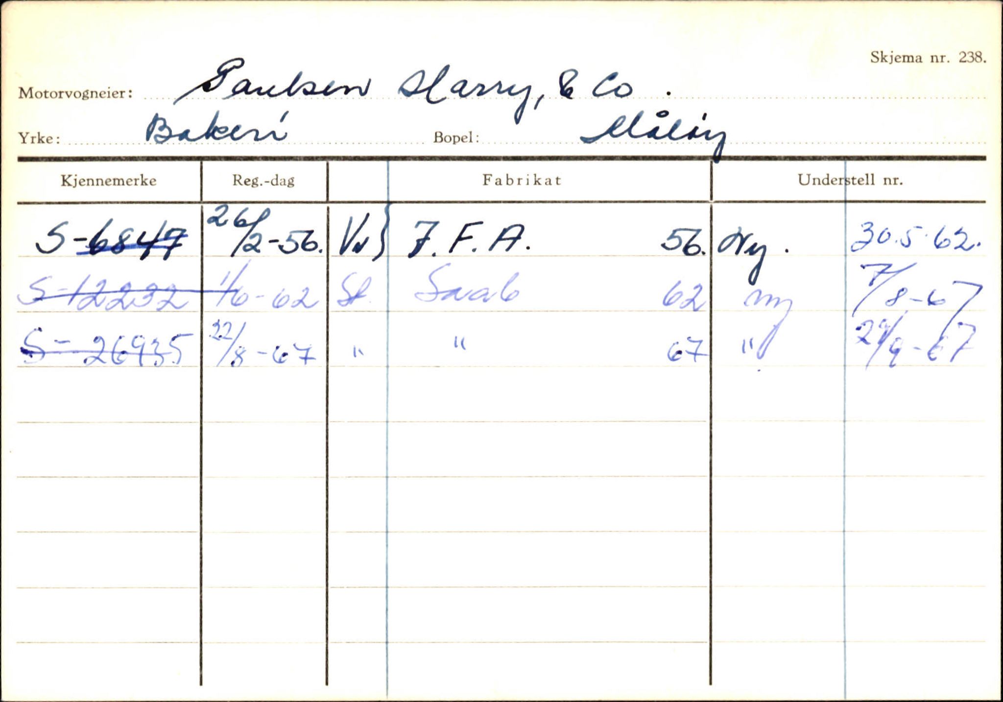 Statens vegvesen, Sogn og Fjordane vegkontor, AV/SAB-A-5301/4/F/L0144: Registerkort Vågsøy A-R, 1945-1975, s. 2253