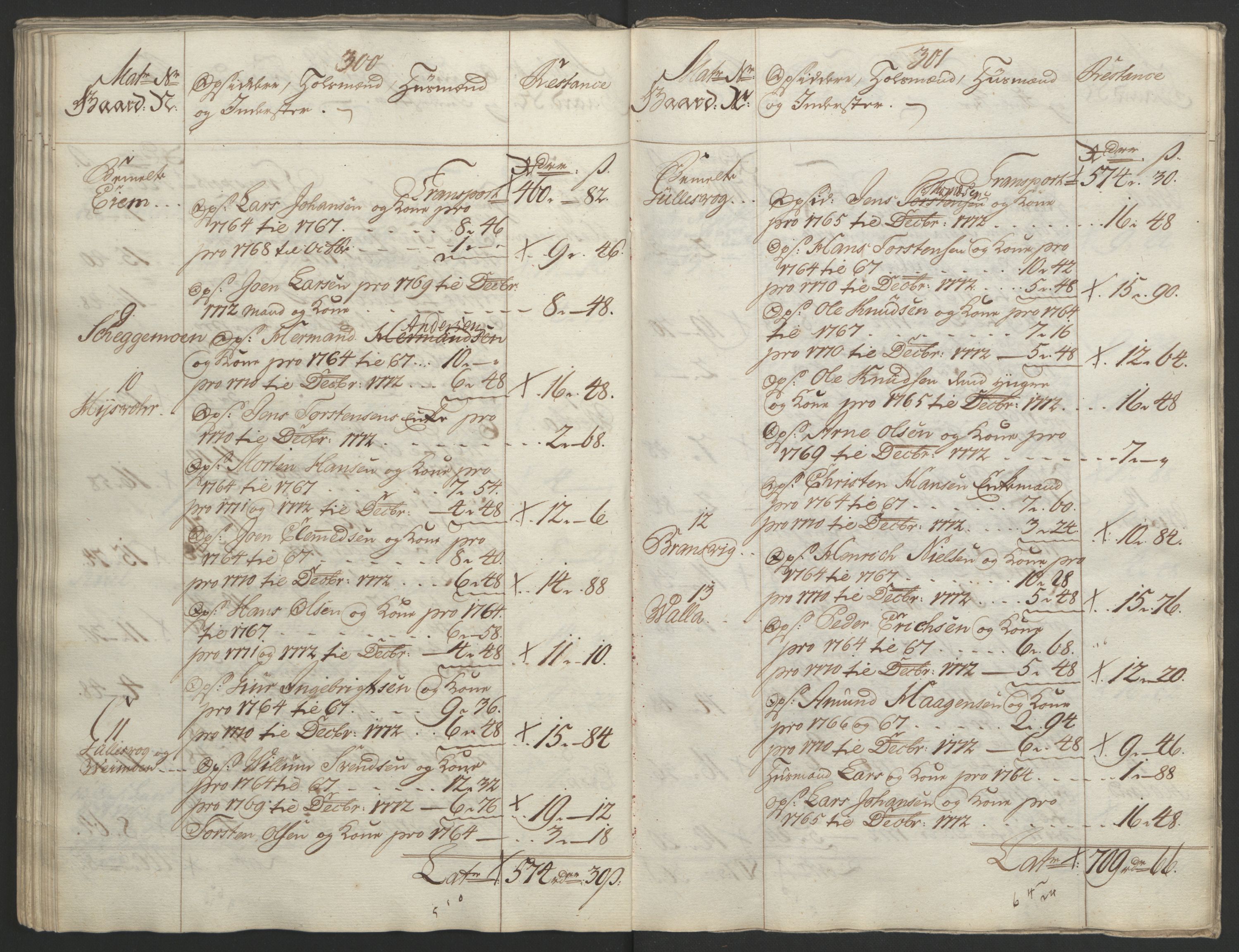 Rentekammeret inntil 1814, Reviderte regnskaper, Fogderegnskap, AV/RA-EA-4092/R65/L4573: Ekstraskatten Helgeland, 1762-1772, s. 593