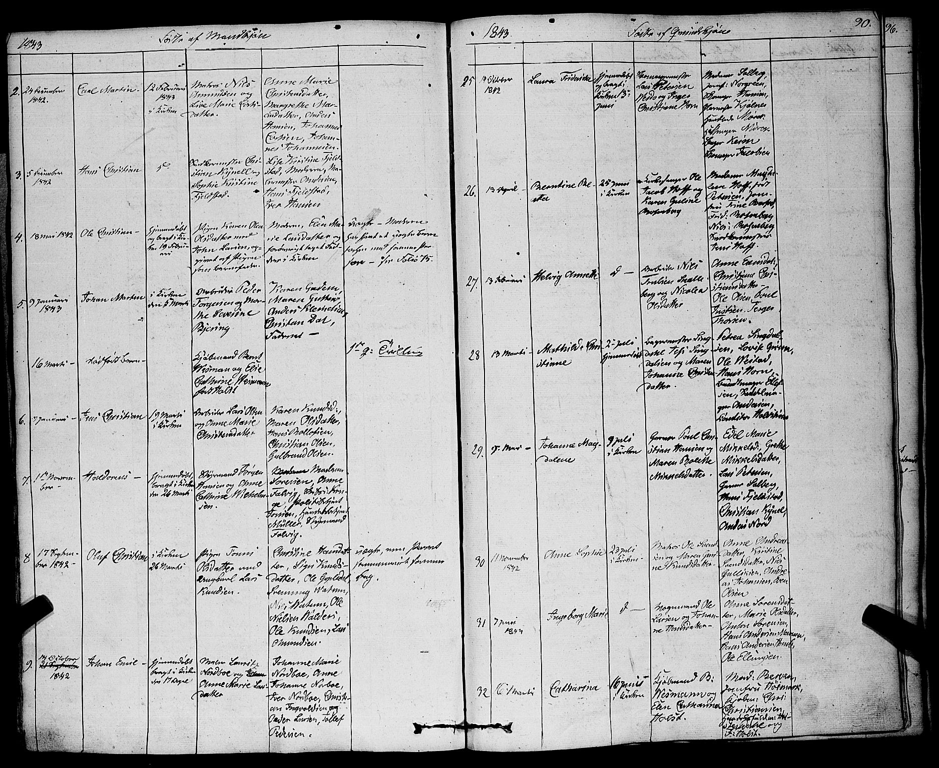 Larvik kirkebøker, AV/SAKO-A-352/F/Fa/L0002: Ministerialbok nr. I 2, 1825-1847, s. 90