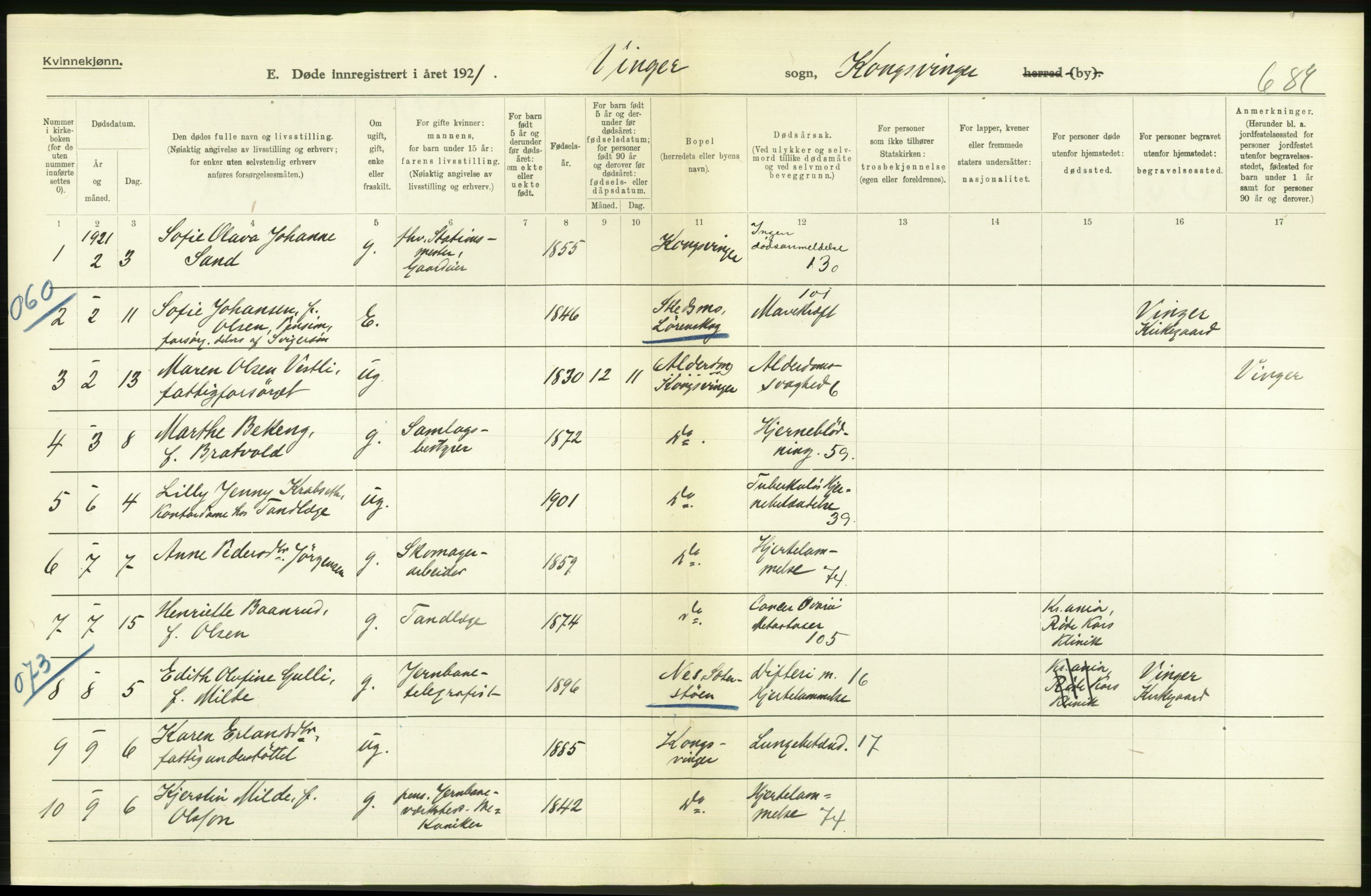 Statistisk sentralbyrå, Sosiodemografiske emner, Befolkning, AV/RA-S-2228/D/Df/Dfc/Dfca/L0015: Hedemark fylke: Levendefødte menn og kvinner. Byer, 1921, s. 780