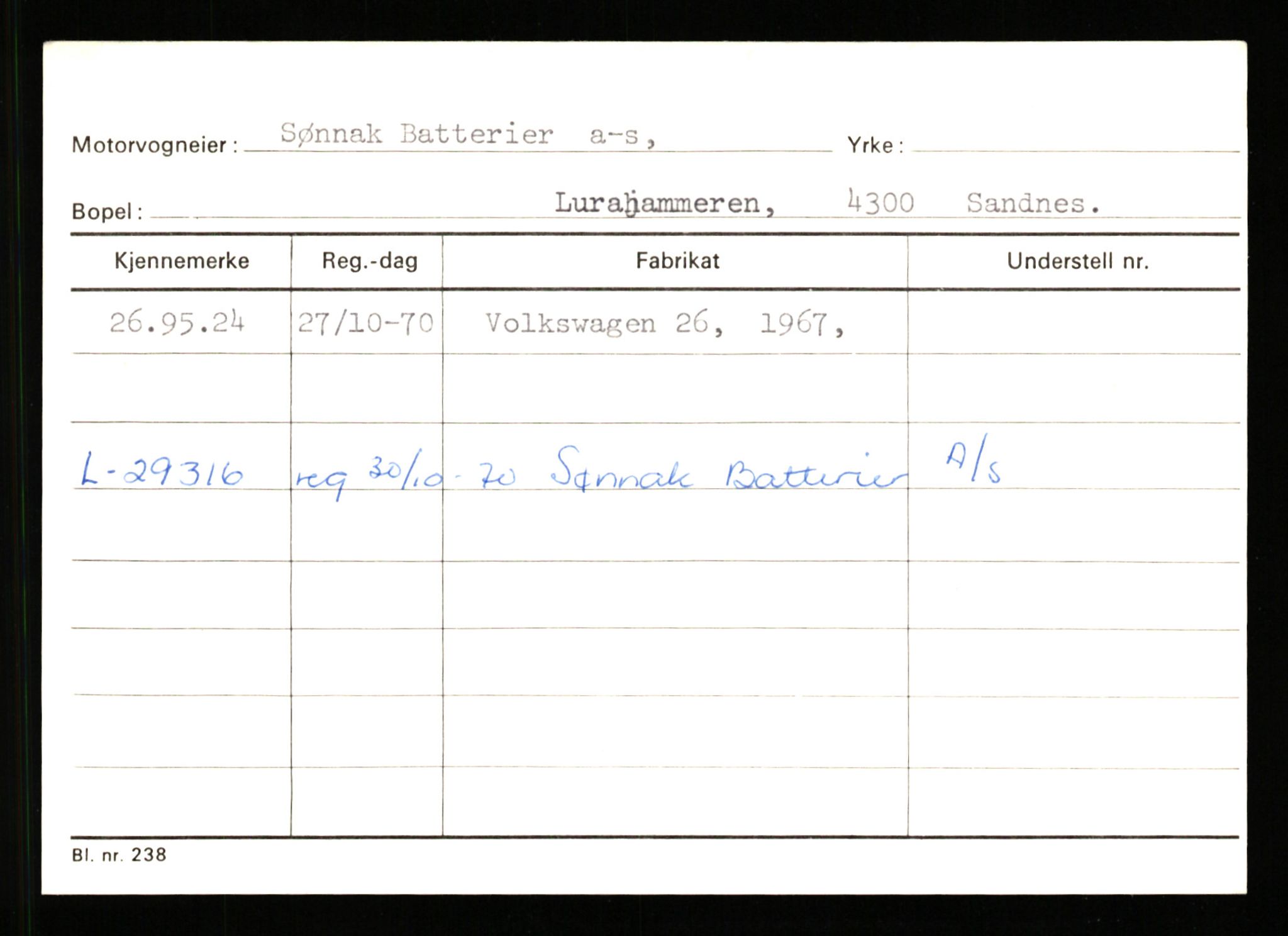 Stavanger trafikkstasjon, AV/SAST-A-101942/0/G/L0011: Registreringsnummer: 240000 - 363477, 1930-1971, s. 915