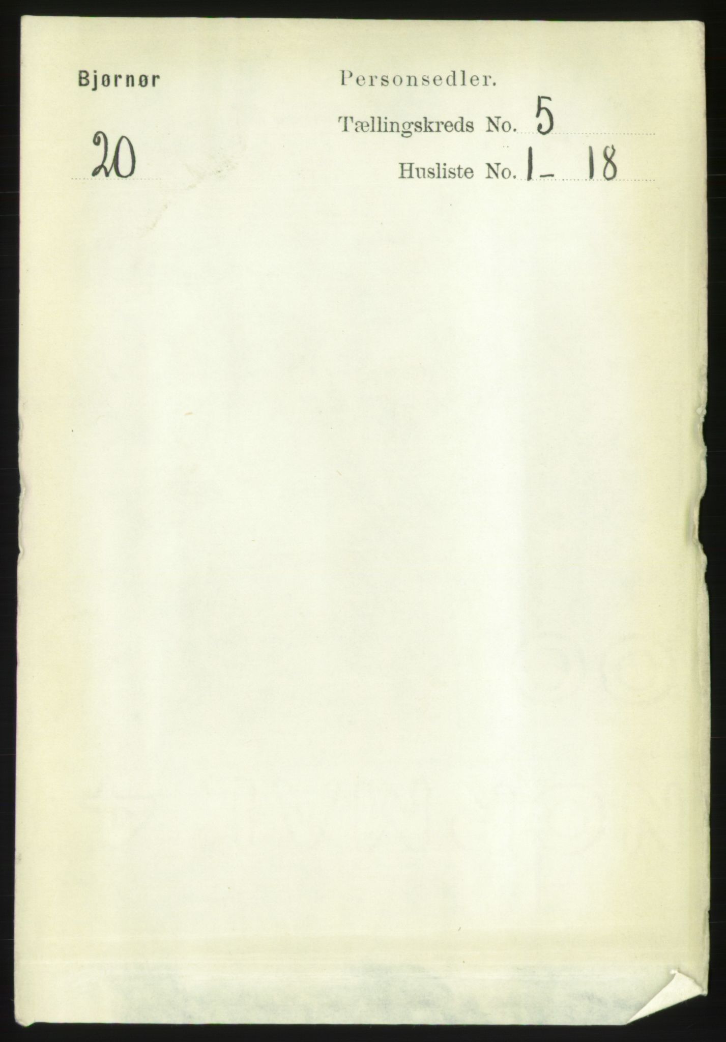 RA, Folketelling 1891 for 1632 Bjørnør herred, 1891, s. 2279