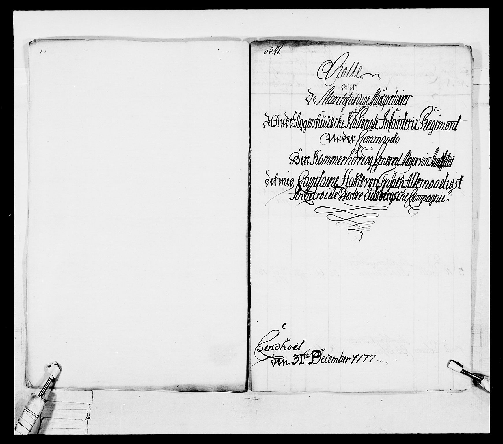 Generalitets- og kommissariatskollegiet, Det kongelige norske kommissariatskollegium, RA/EA-5420/E/Eh/L0043a: 2. Akershusiske nasjonale infanteriregiment, 1767-1778, s. 621