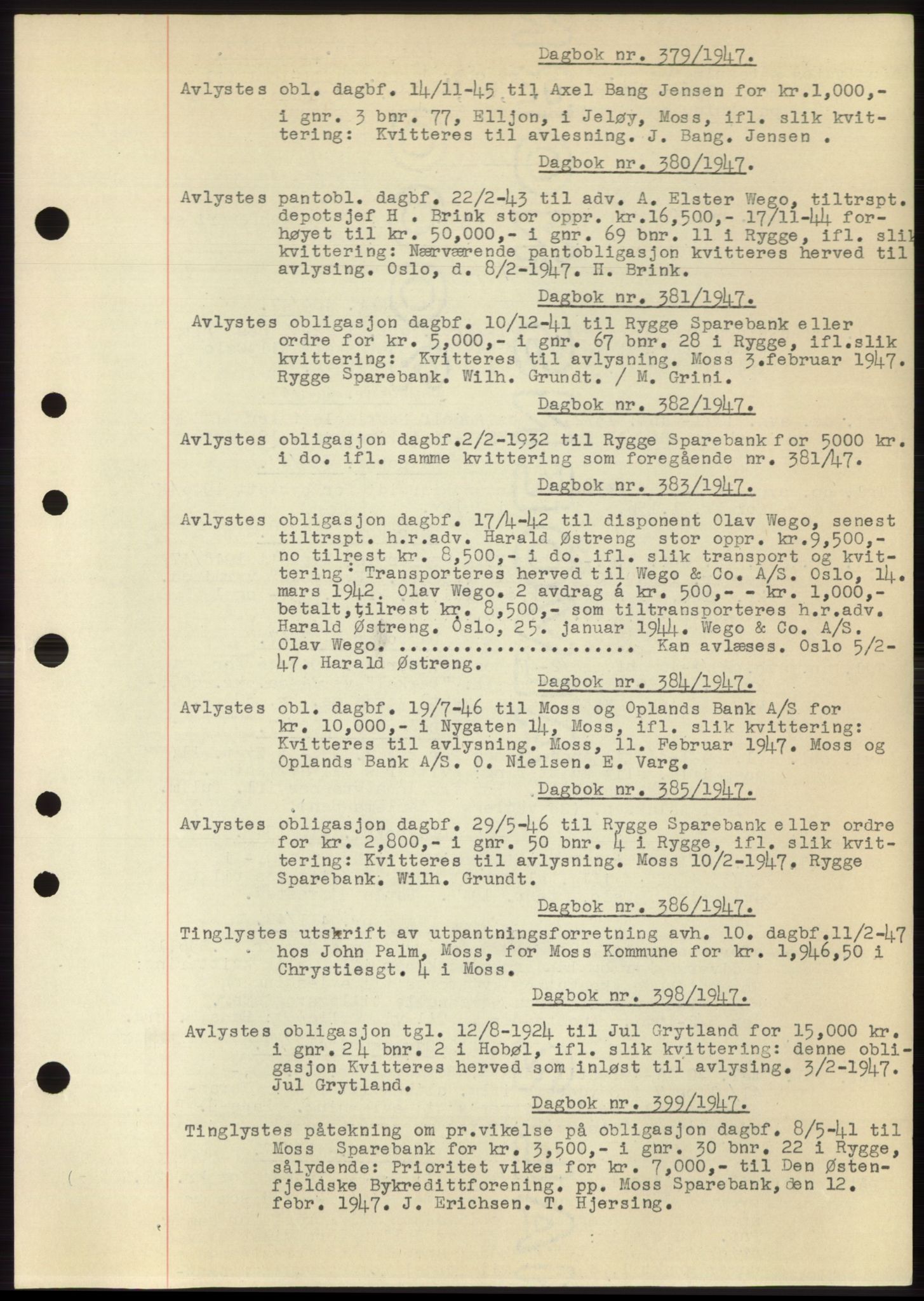 Moss sorenskriveri, SAO/A-10168: Pantebok nr. C10, 1938-1950, Dagboknr: 379/1947