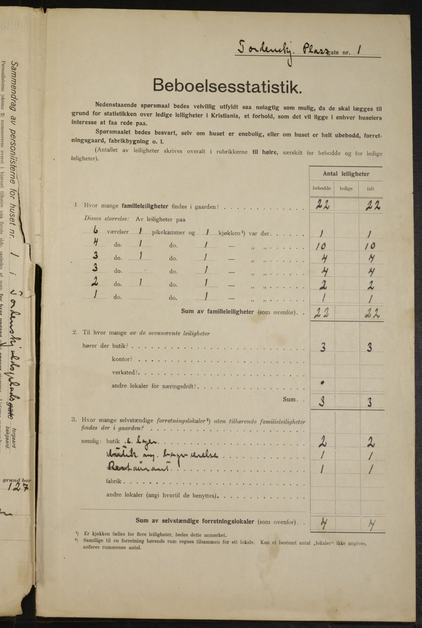 OBA, Kommunal folketelling 1.2.1915 for Kristiania, 1915, s. 114152