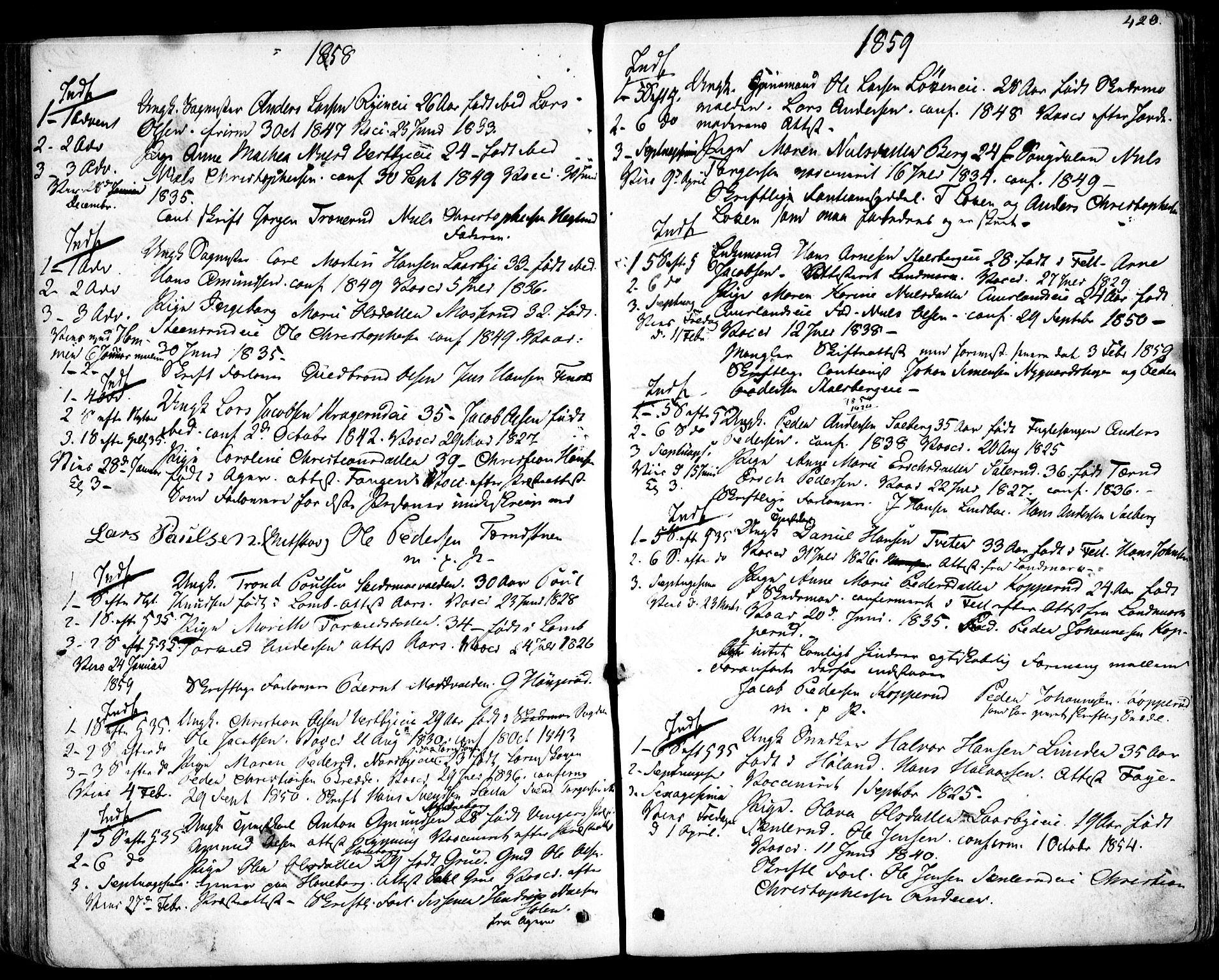 Skedsmo prestekontor Kirkebøker, AV/SAO-A-10033a/F/Fa/L0009: Ministerialbok nr. I 9, 1830-1853, s. 420