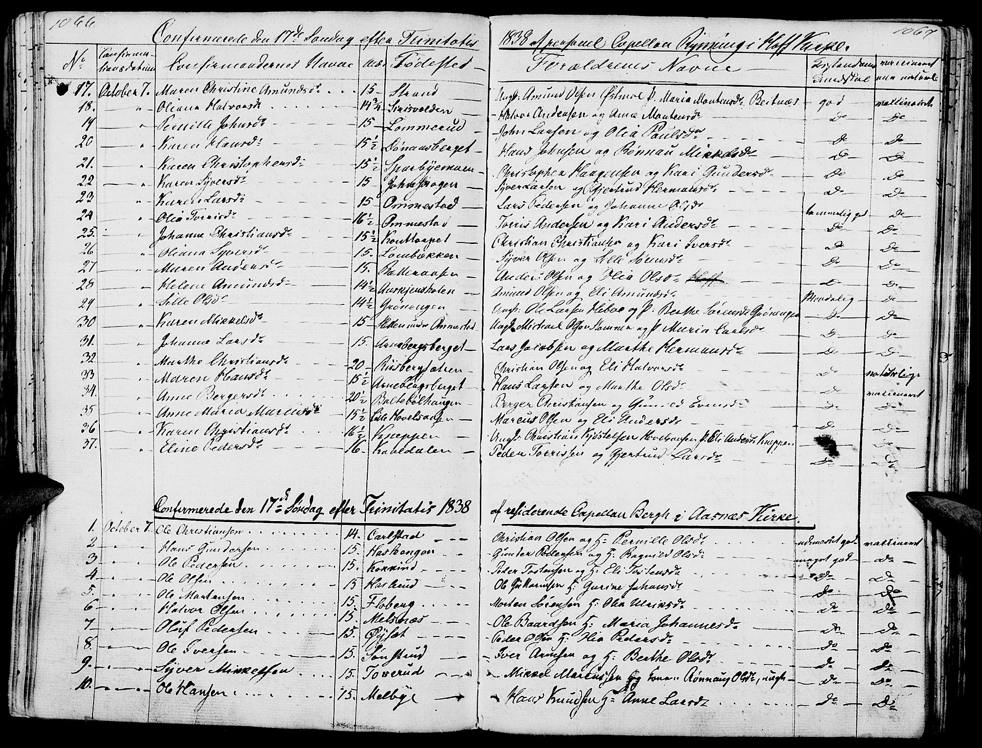 Hof prestekontor, AV/SAH-PREST-038/H/Ha/Haa/L0006: Ministerialbok nr. 6, 1822-1841, s. 1066-1067