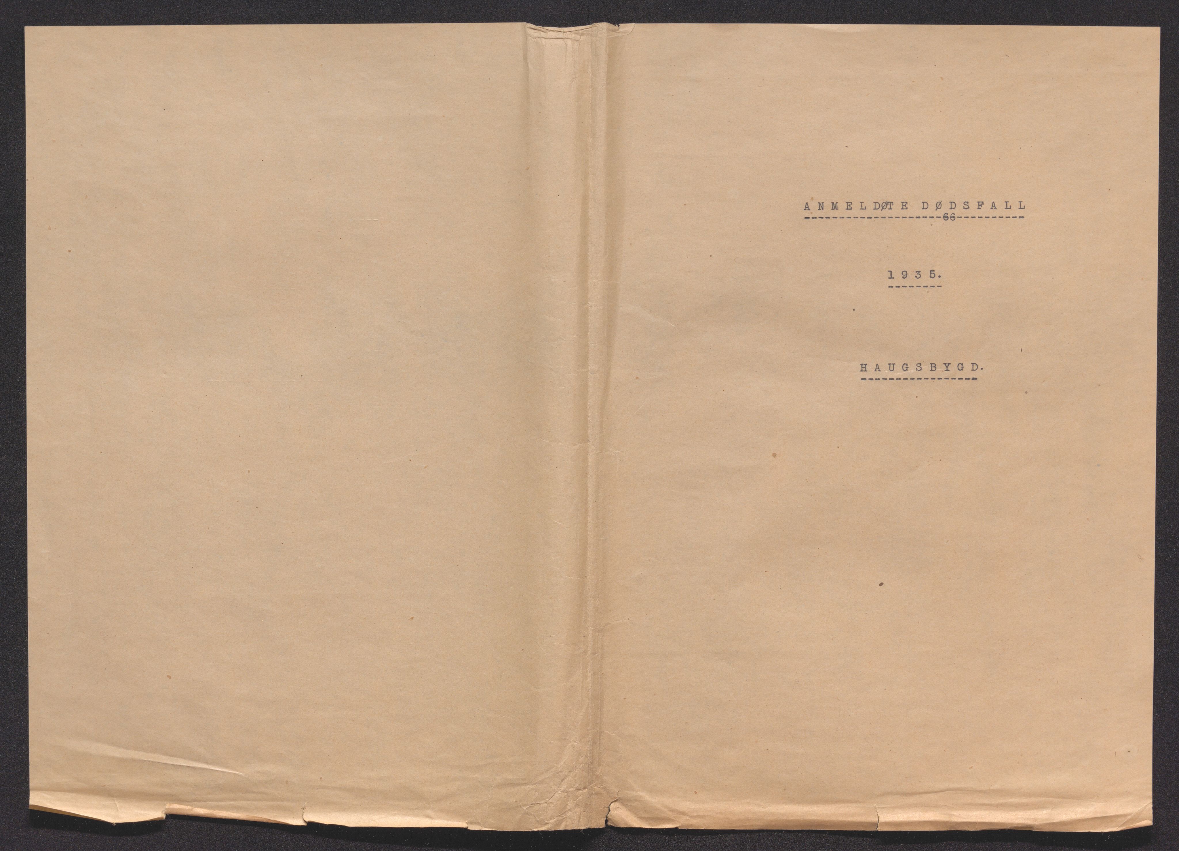 Ringerike sorenskriveri, AV/SAKO-A-105/H/Ha/Hab/L0017: Dødsfallslister Haugsbygd, 1931-1940