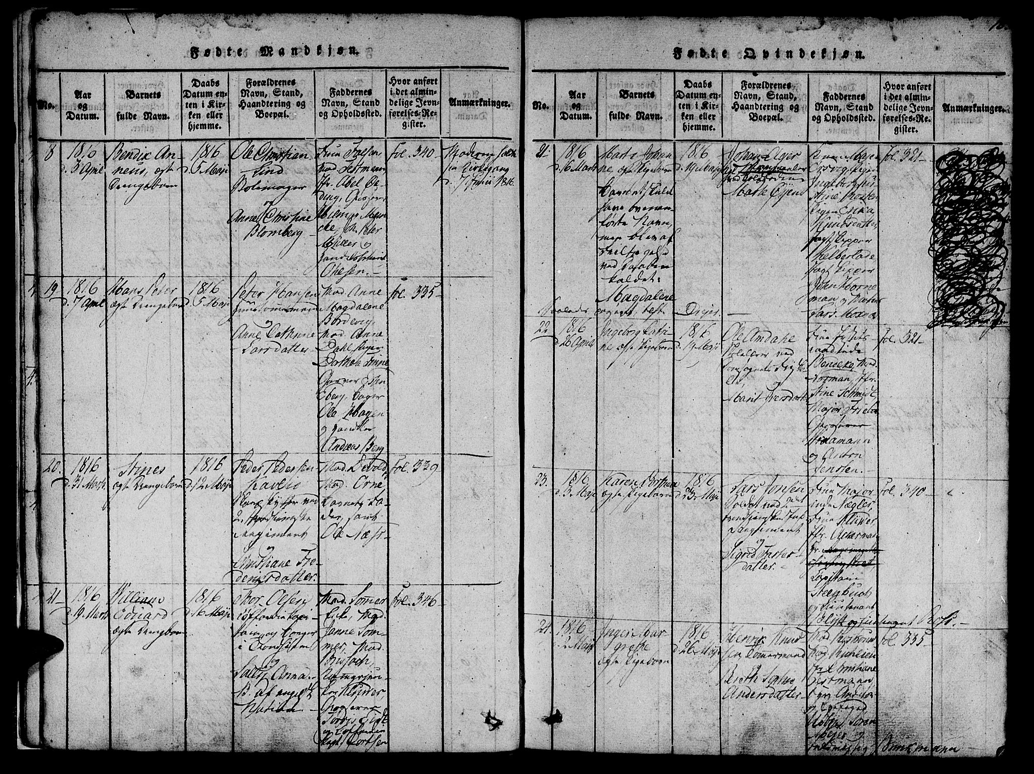 Ministerialprotokoller, klokkerbøker og fødselsregistre - Sør-Trøndelag, AV/SAT-A-1456/602/L0135: Klokkerbok nr. 602C03, 1815-1832, s. 18