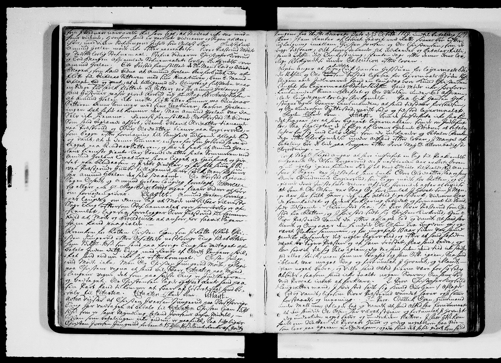 Sør-Gudbrandsdal tingrett, AV/SAH-TING-004/G/Gb/Gba/L0002: Tingbok, 1734-1735, s. 126b-127a